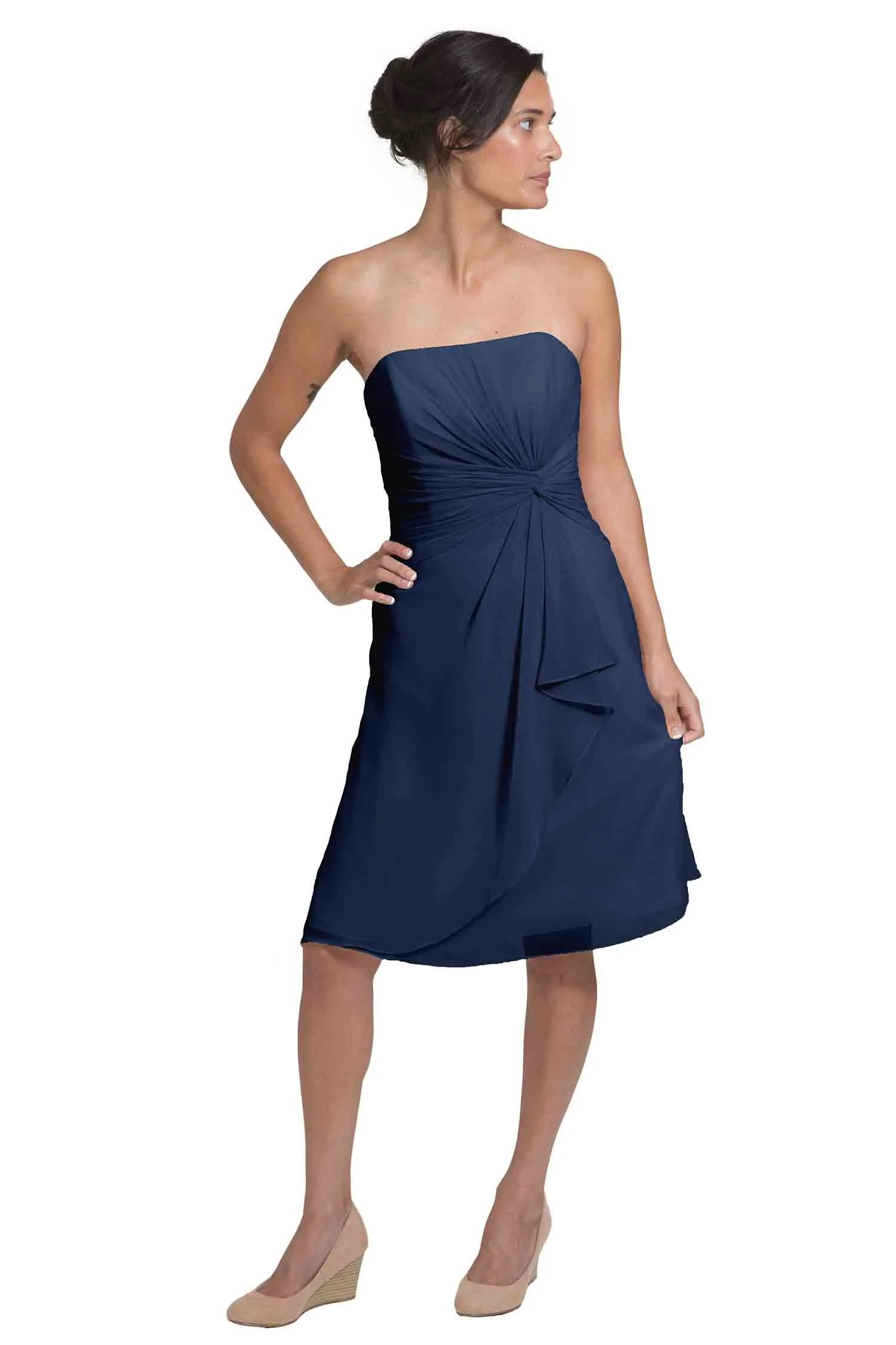 Bridesmaid Dress NZ Olivia - Navy Blue Front