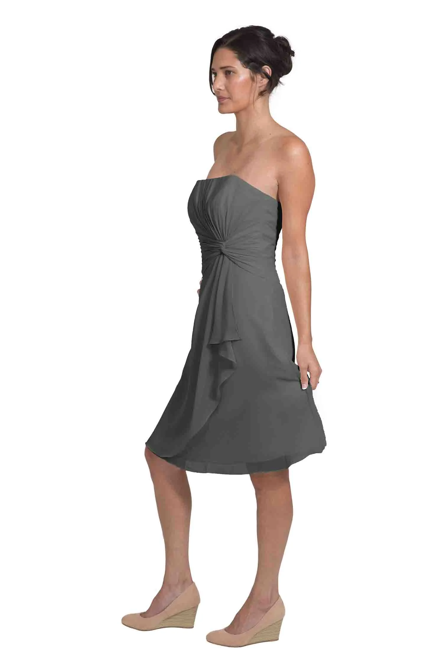 Bridesmaid Dress NZ Olivia - Grey Left