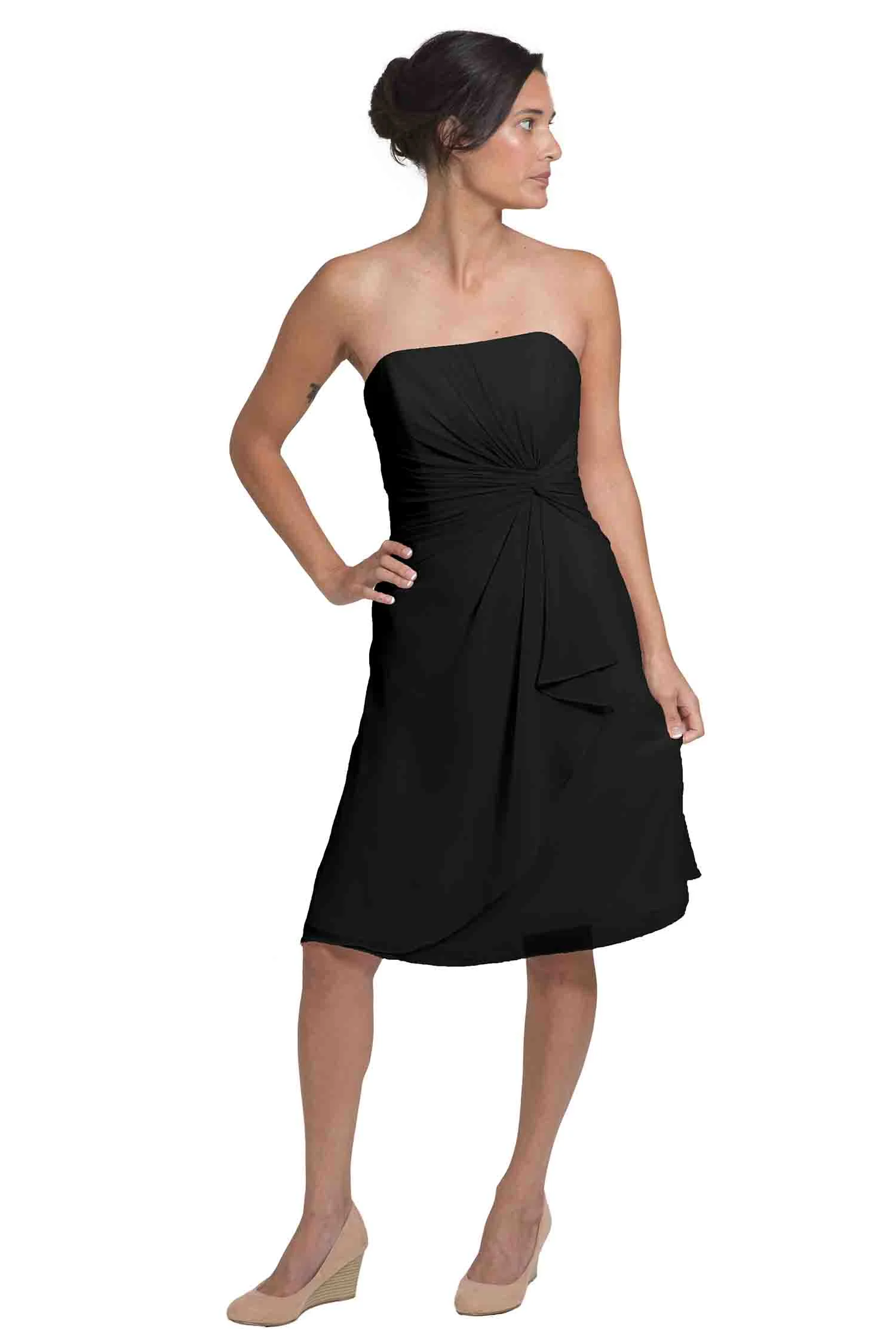 Bridesmaid Dress NZ Olivia - Black Front