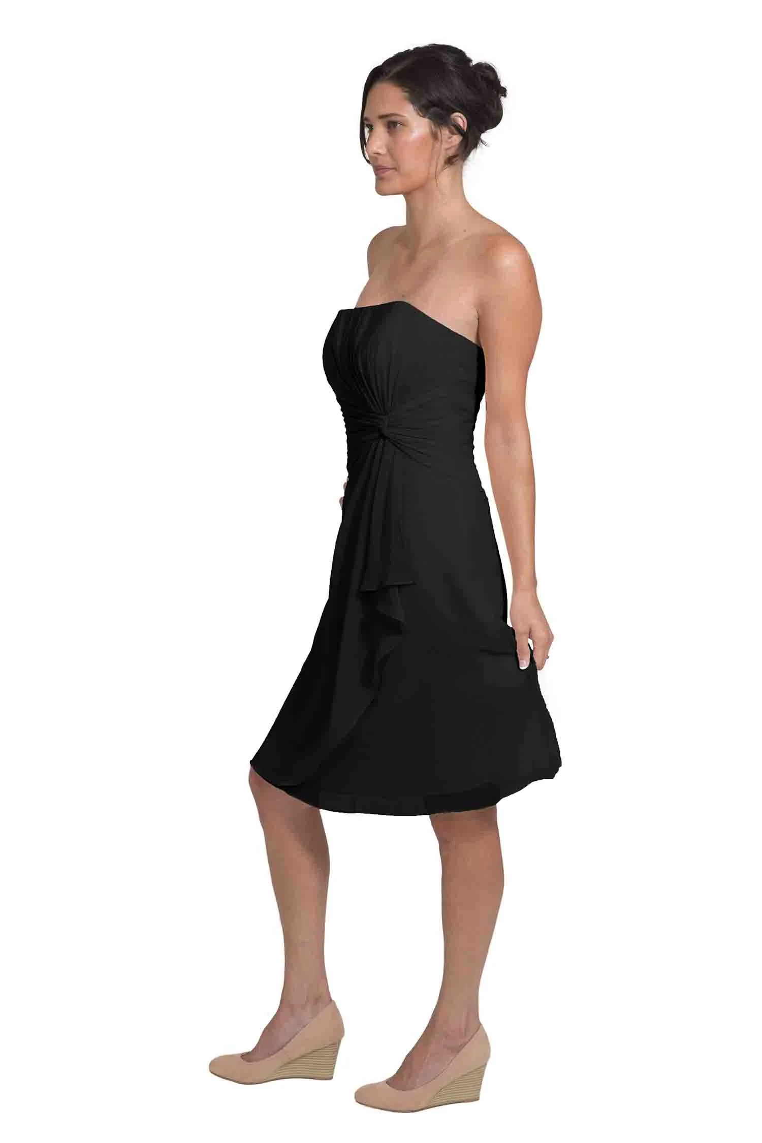 Bridesmaid Dress NZ Olivia - Black Left