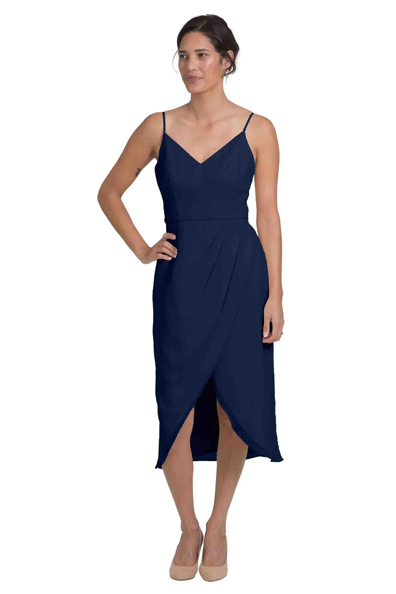 Bridesmaid Dress NZ Isabella - Navy Blue Front