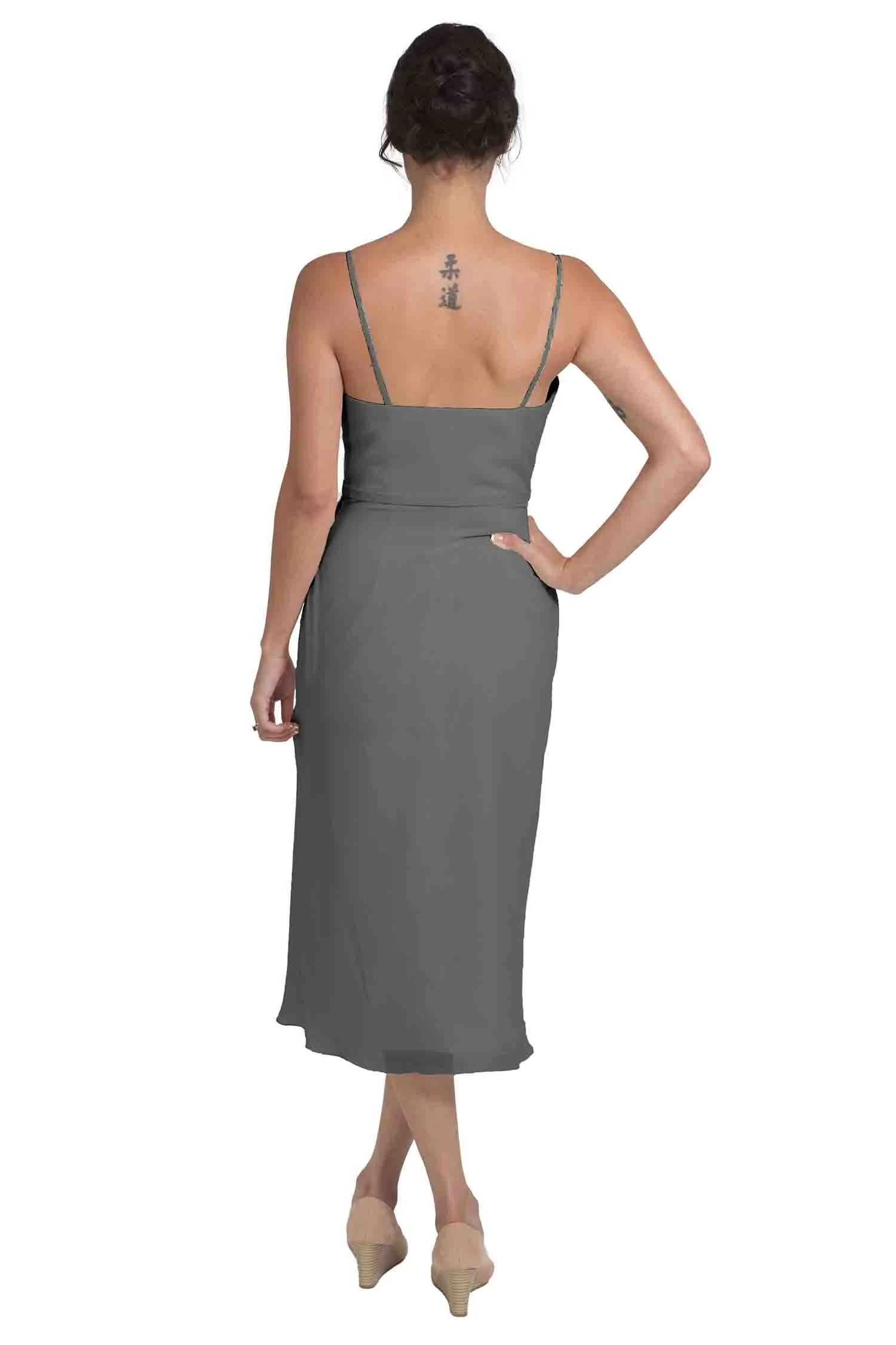 Bridesmaid Dress NZ Isabella - Grey Back