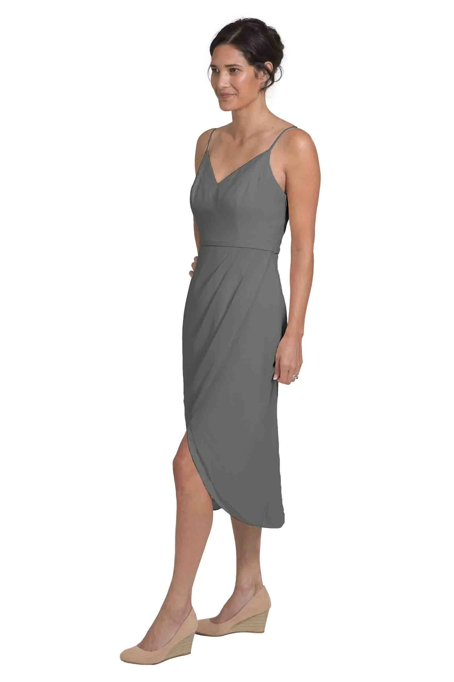 Bridesmaid Dress NZ Isabella - Grey Left