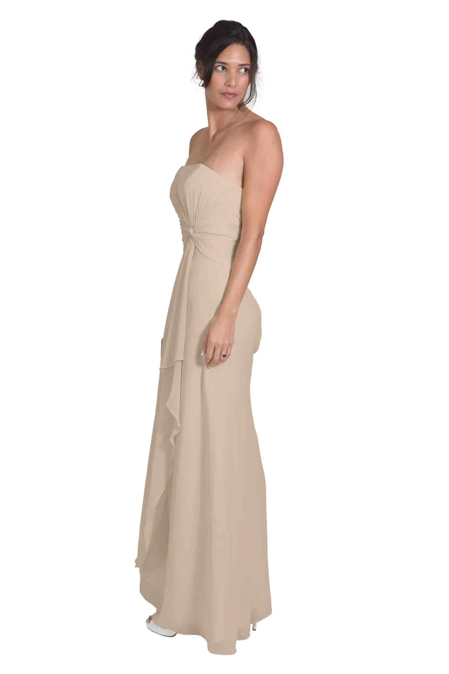 Bridesmaid Dress NZ April - Beige Left