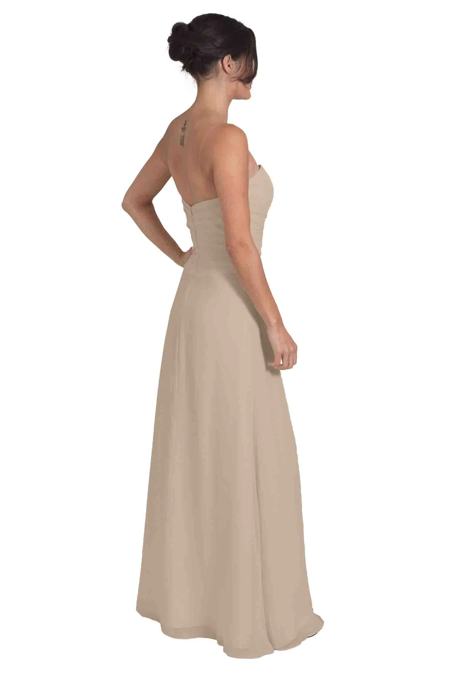 Bridesmaid Dress NZ April - Beige Rigth