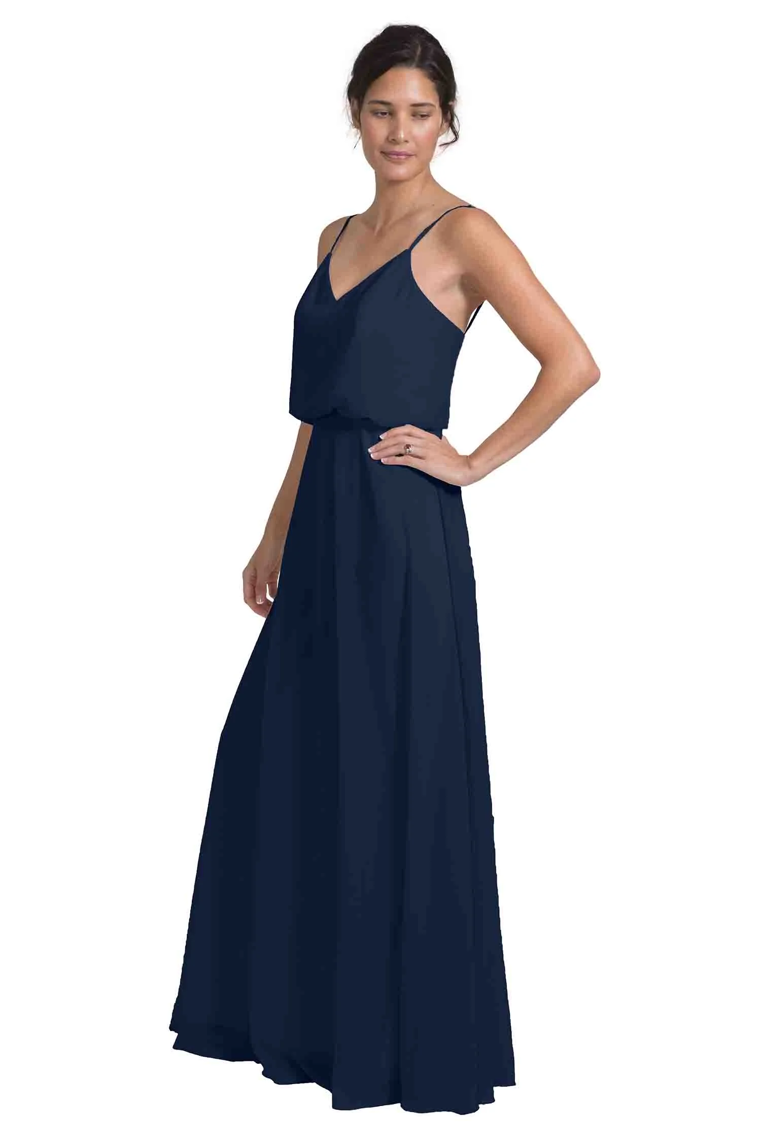 Bridesmaid Dress NZ Avery - Navy Blue Left