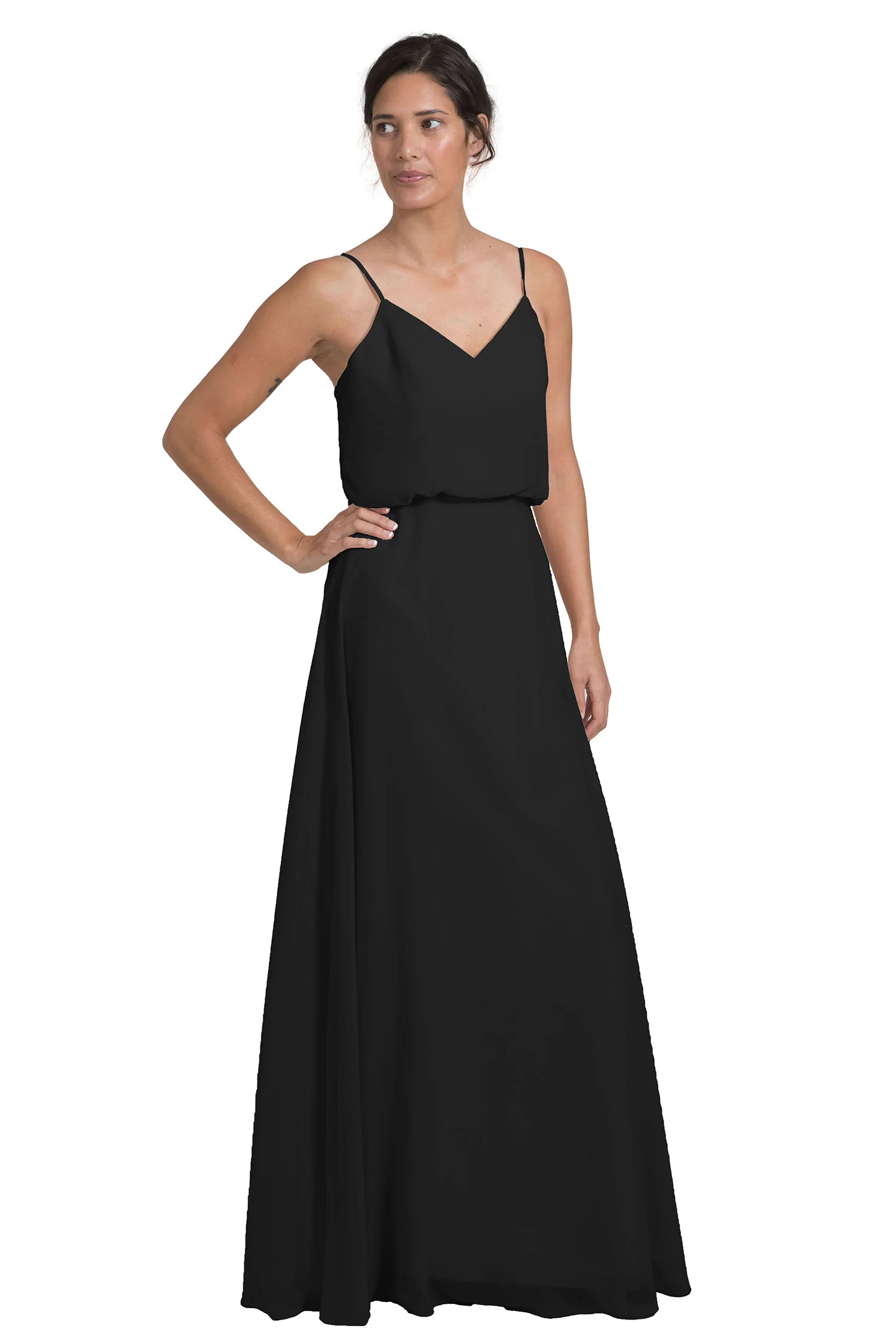Bridesmaid Dress NZ Avery - Black Front
