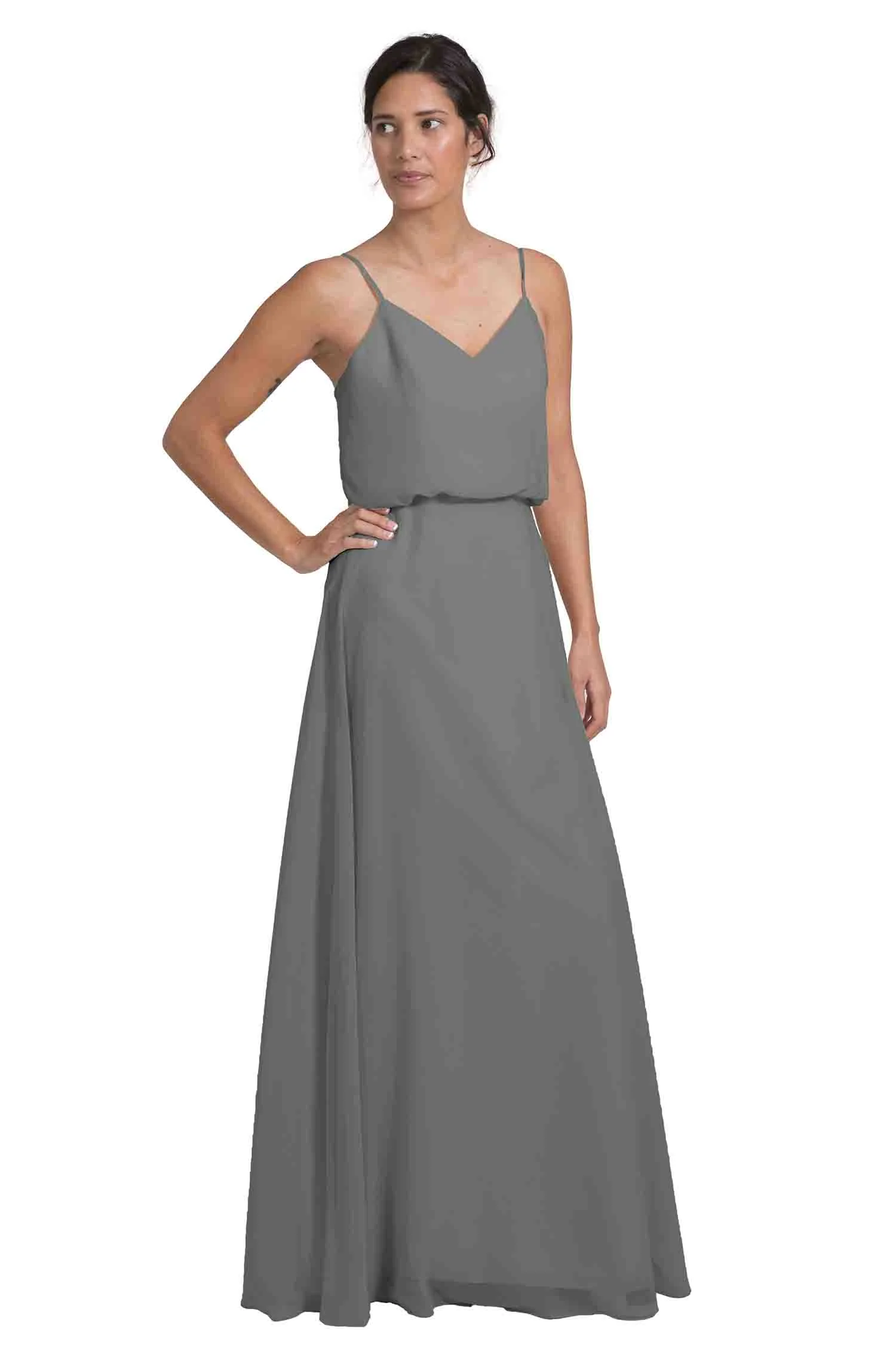 Bridesmaid Dress NZ Avery - Grey Front