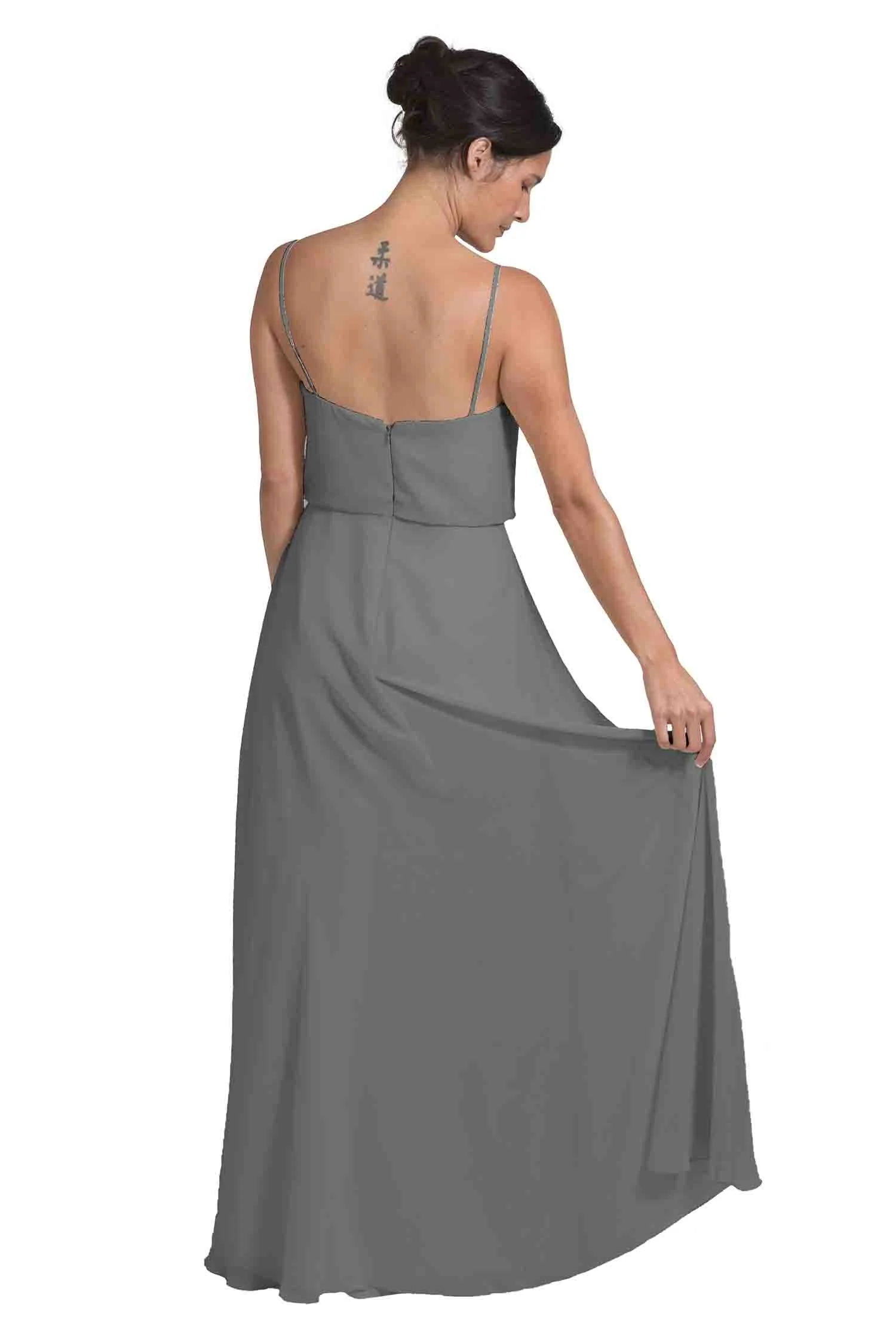 Bridesmaid Dress NZ Avery - Grey Back