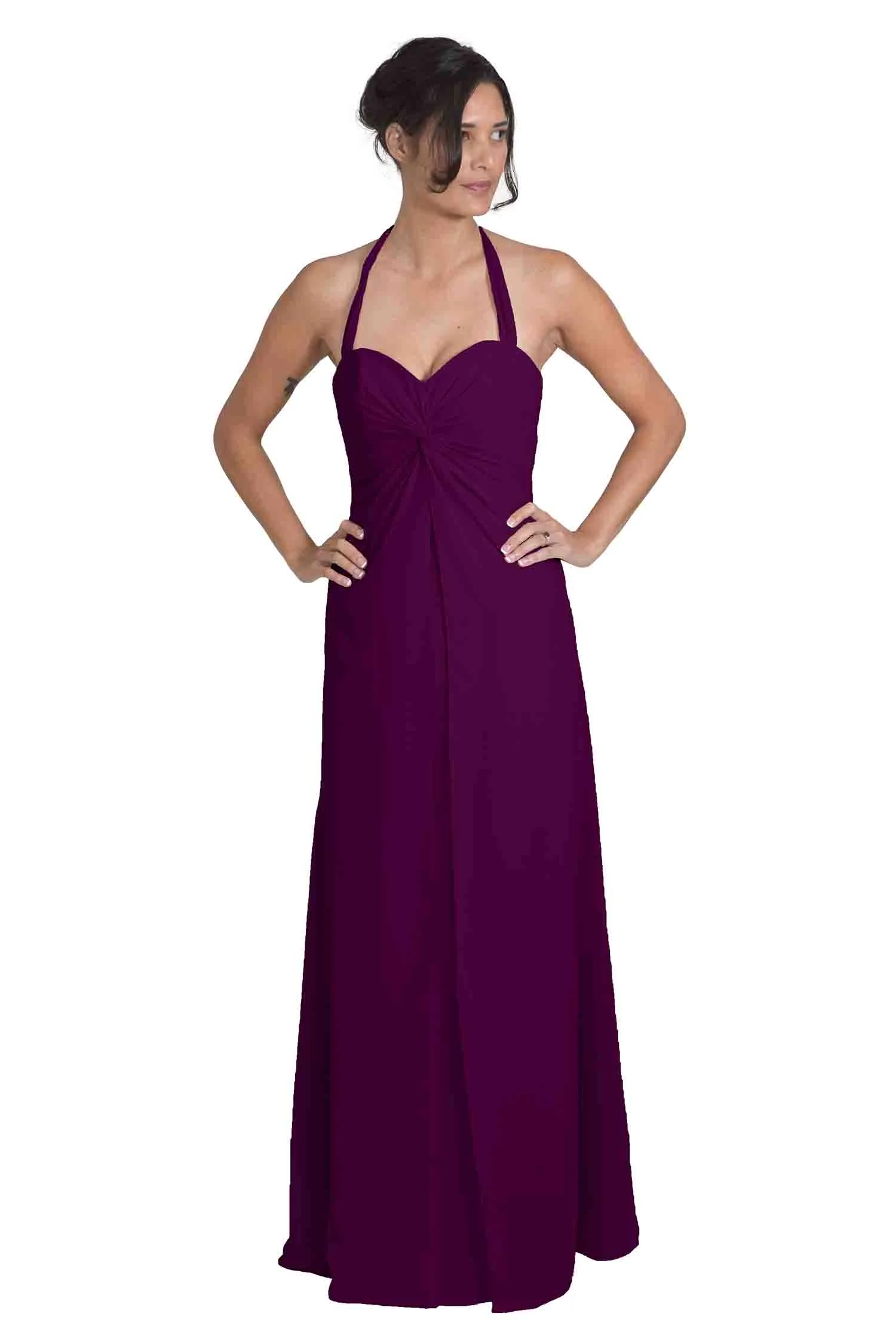 Bridesmaid Dress Charlotte - Purple Grape Front