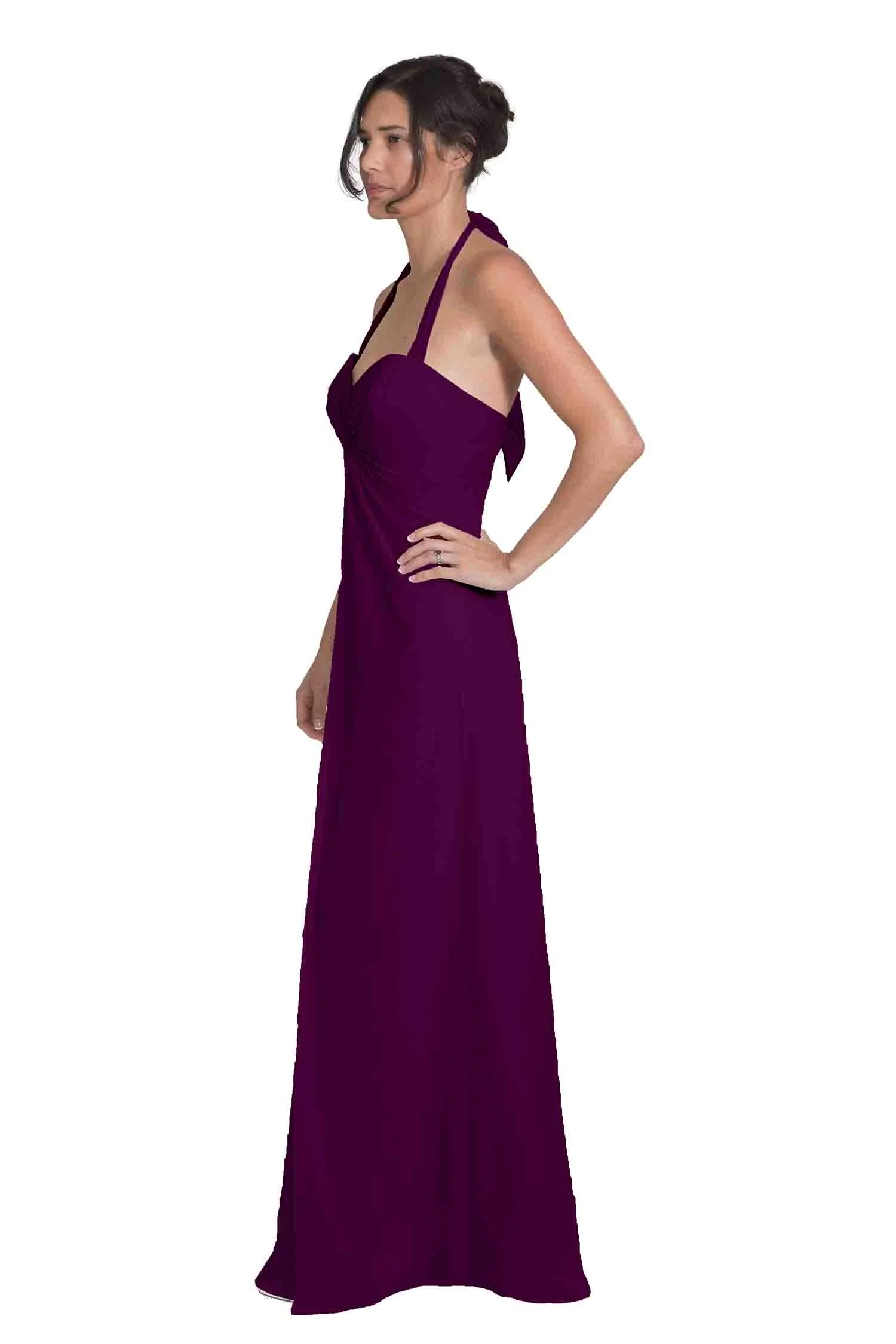Bridesmaid Dress Charlotte - Purple Grape Left