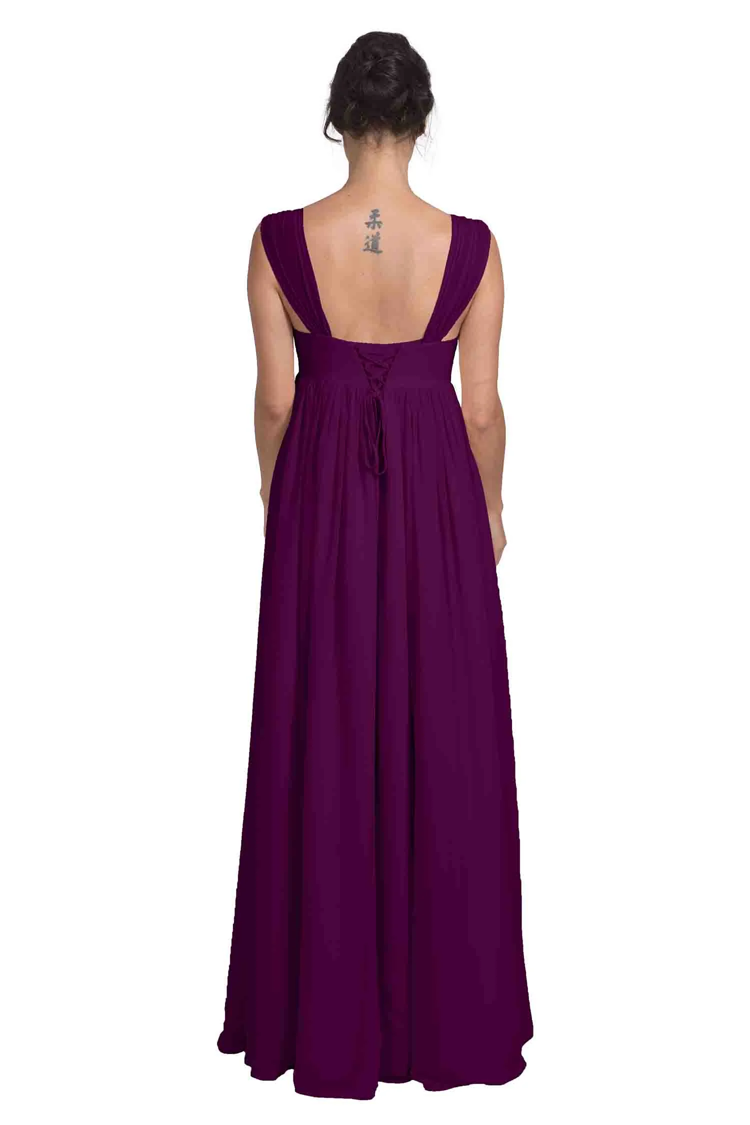 Bridesmaid Dress Amelia - Purple Grape Back