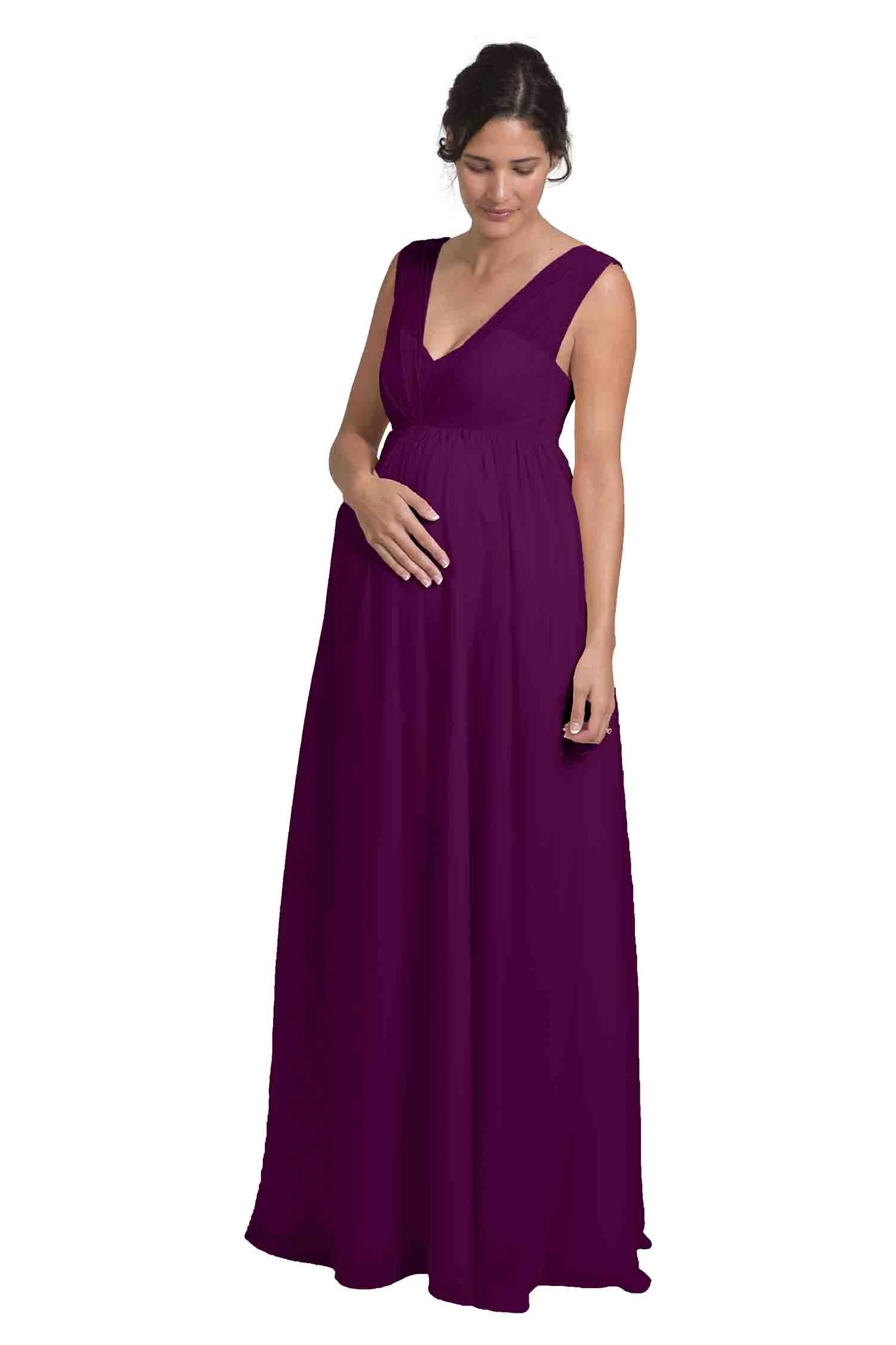 Bridesmaid Dress Amelia - Purple Grape Front