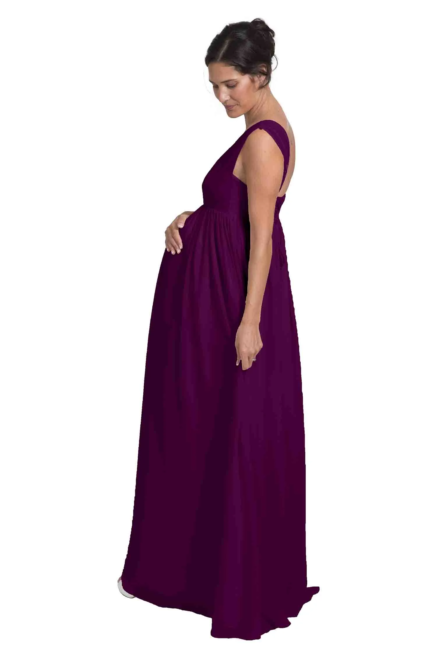 Bridesmaid Dress Amelia - Purple Grape Left