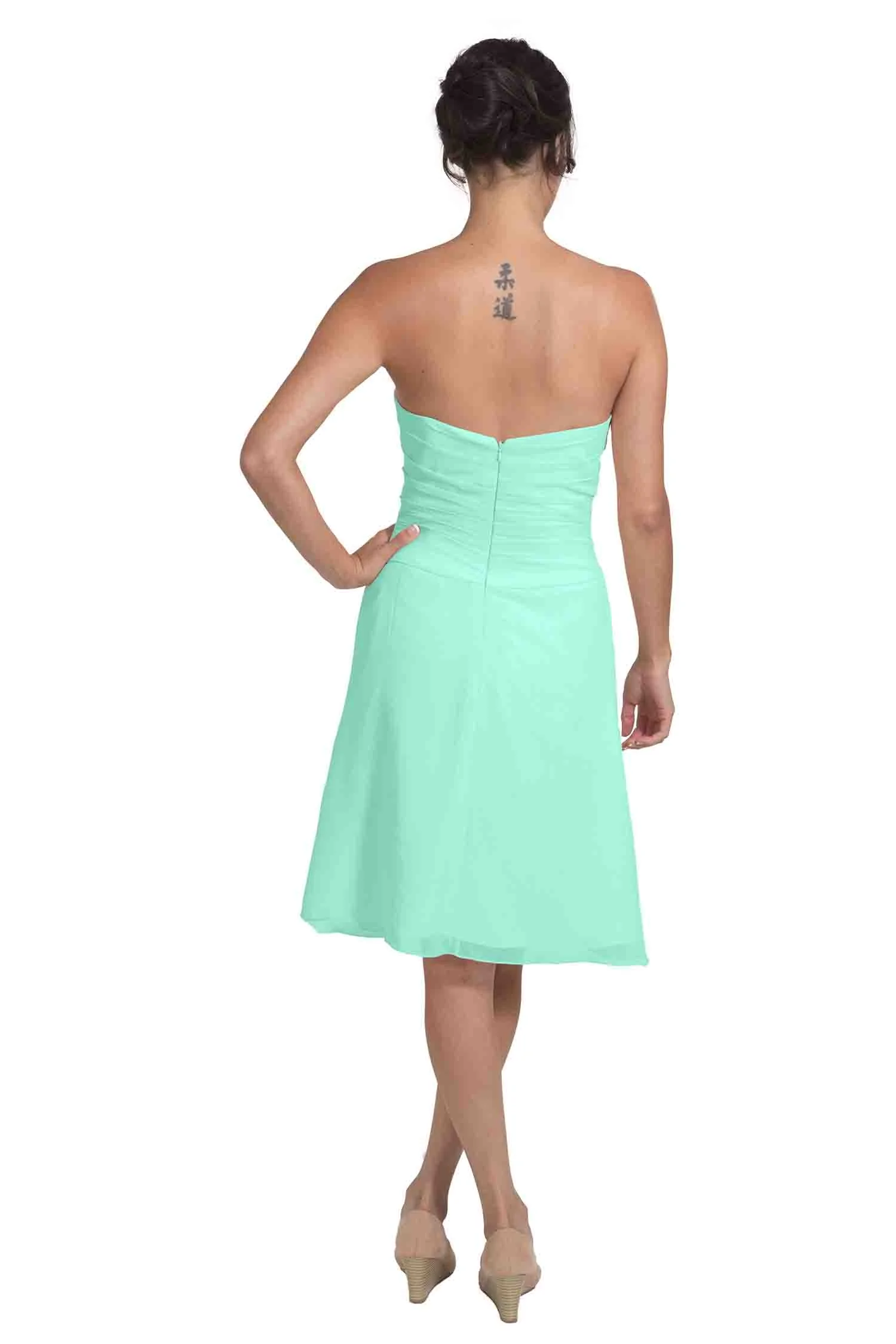 Bridesmaid Dress NZ Olivia - Mint Green Back