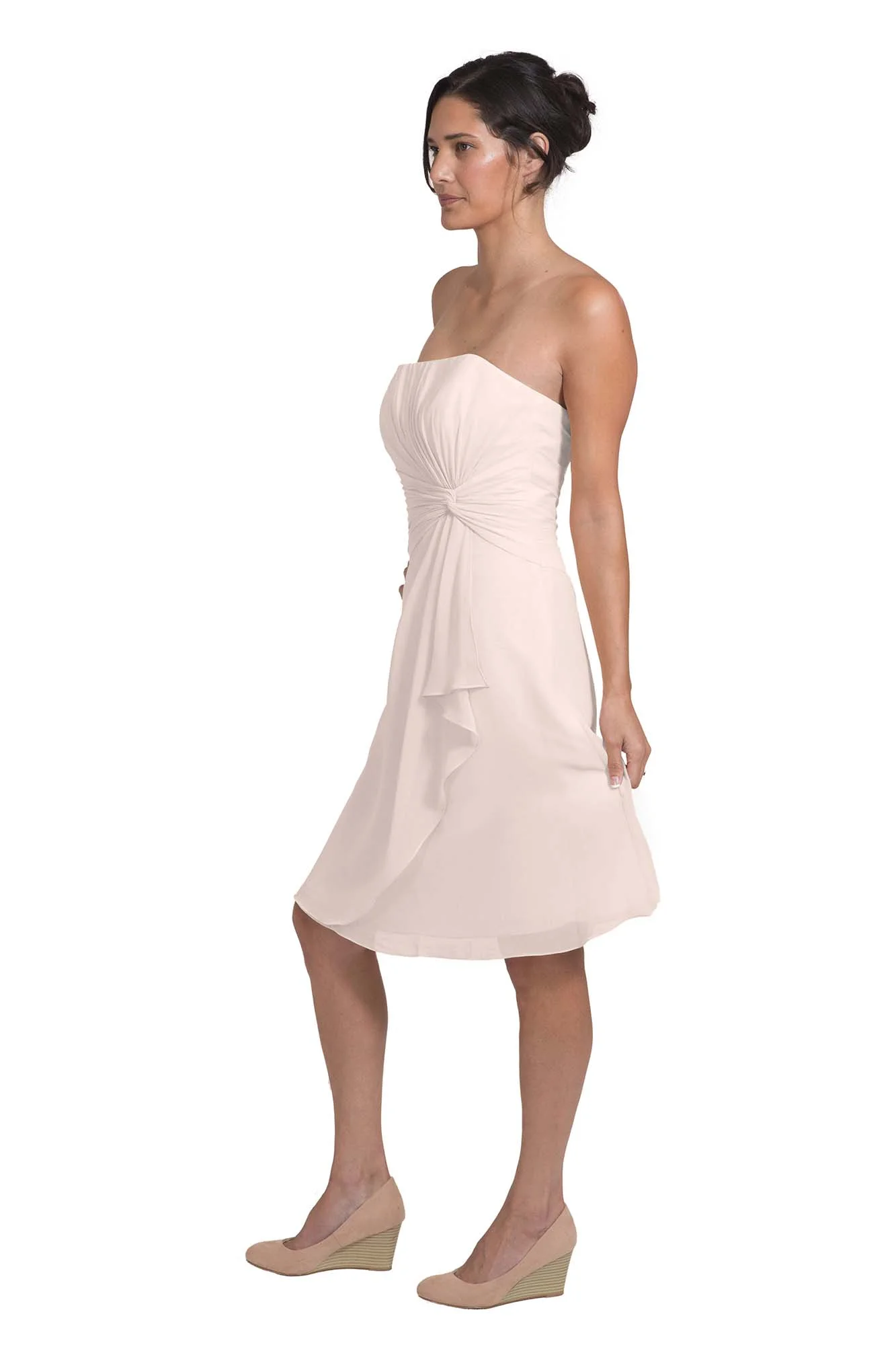 Bridesmaid Dress NZ Olivia - Pale Pink Left