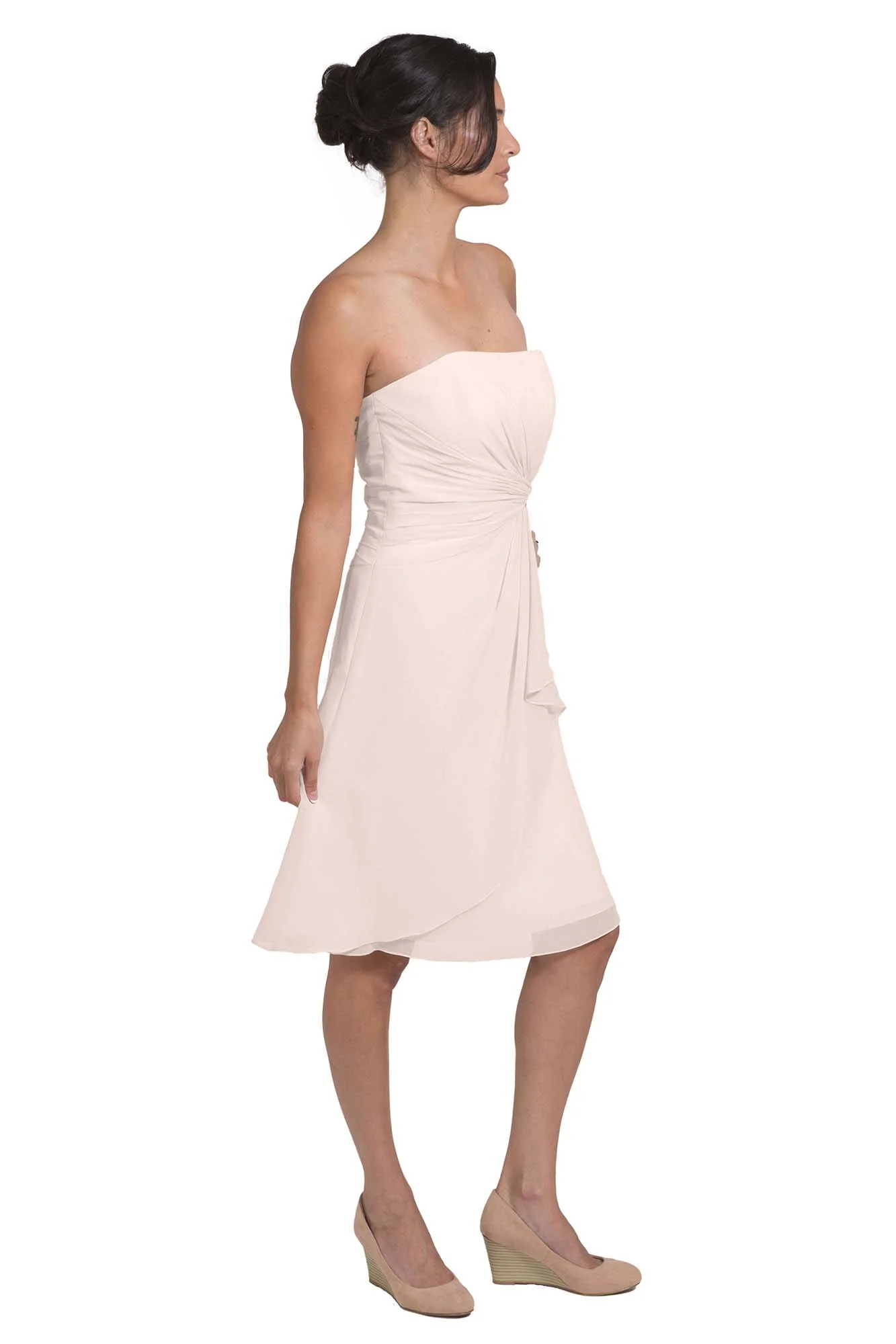 Bridesmaid Dress NZ Olivia - Pale Pink Right