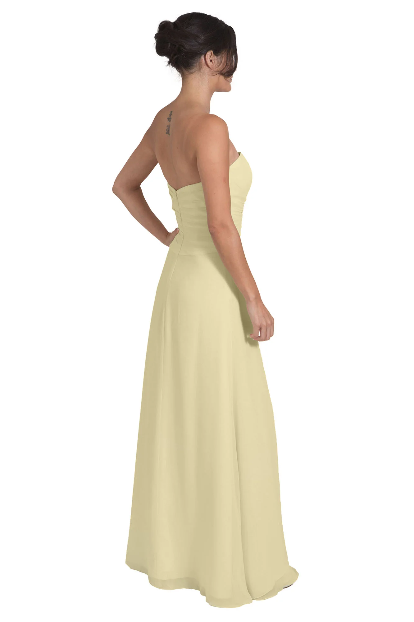 Bridesmaid Dress NZ April - Pale Yellow Right