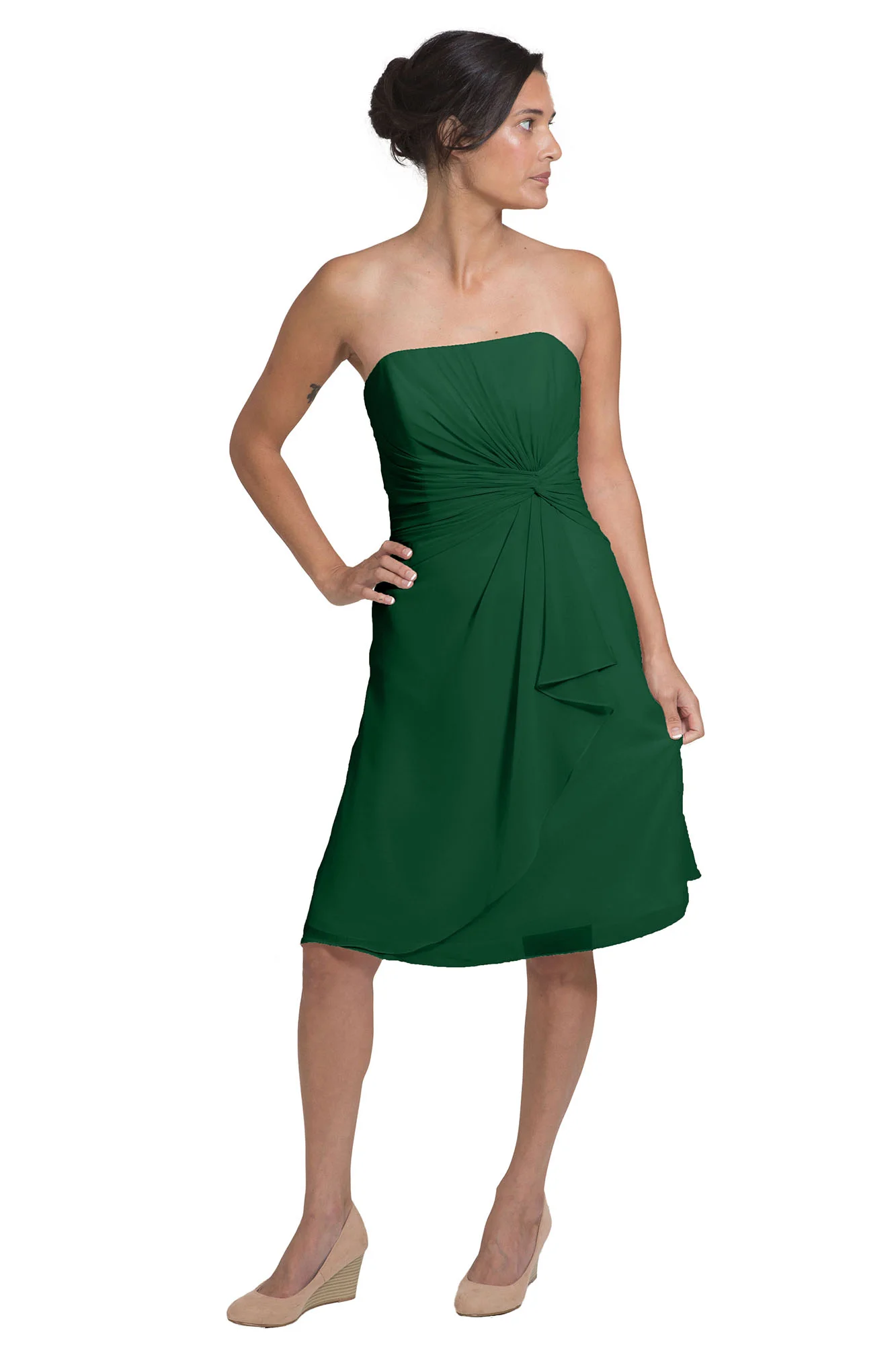 Bridesmaid Dress NZ Olivia - Dark Green Front