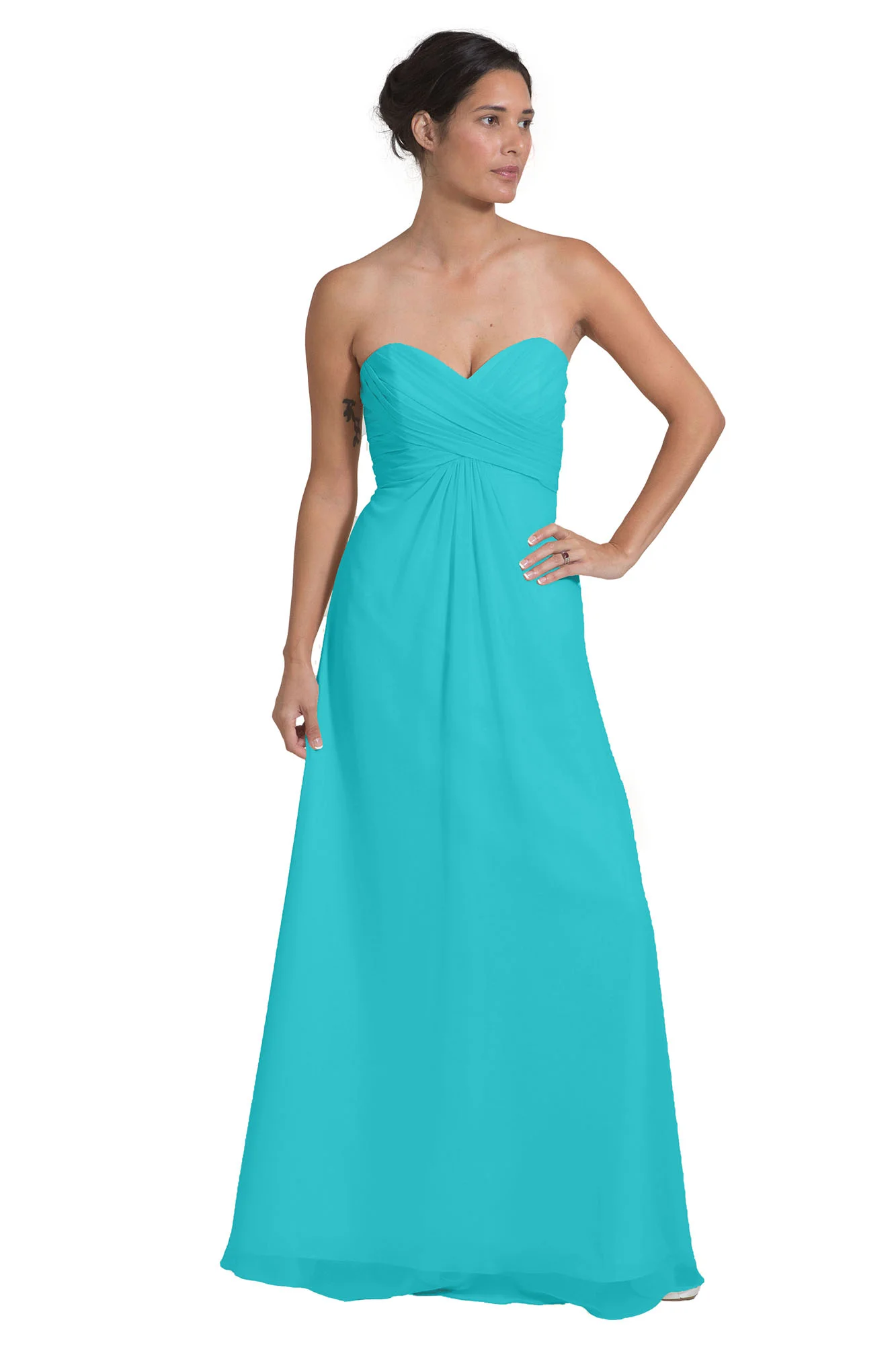Bridesmaid Dress NZ Sophia - Turquoise Front