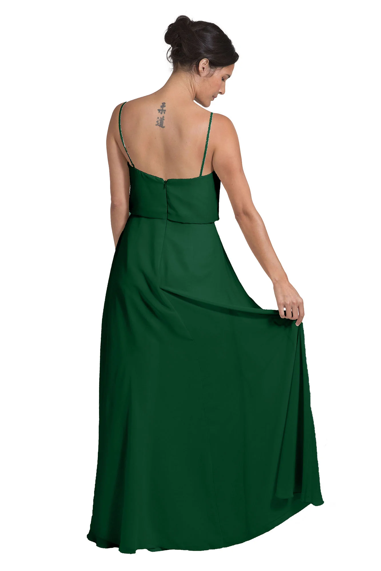 Bridesmaid Dress NZ Avery - Dark Green Back