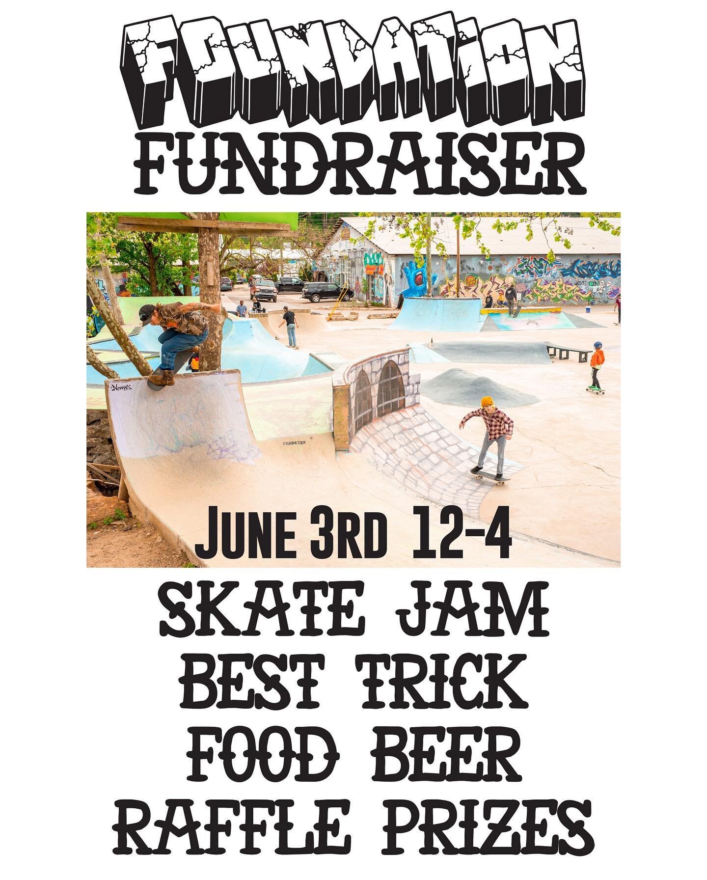 Hope you&rsquo;ll show up for this Summer&rsquo;s @foundationasheville fundraiser!

Saturday June 3rd we&rsquo;ll be having a full afternoon of fun at Foundy with a session with @lancemountain on the scene, following his FOUNDATION fundraiser solo ar