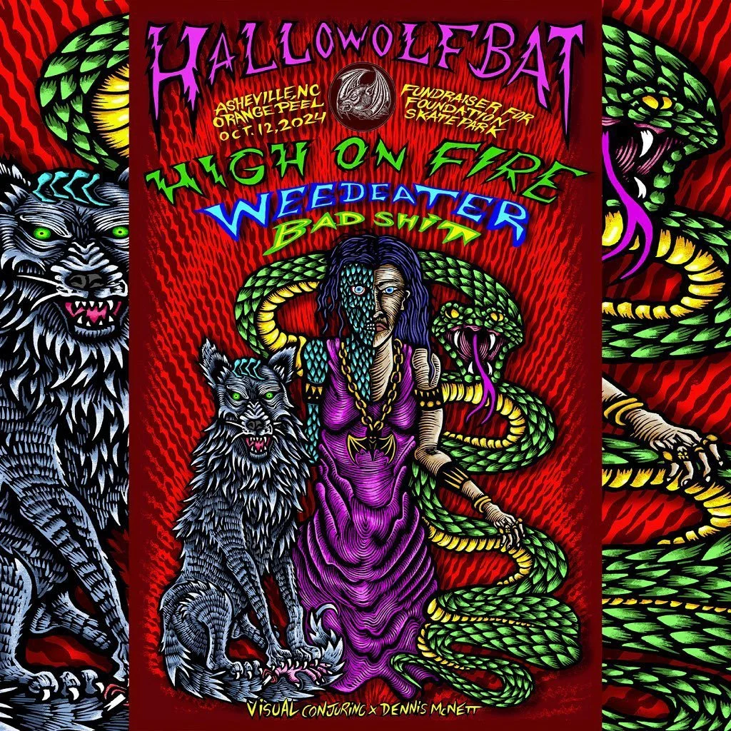 OCTOBER EVENT TICKETS ARE ON SALE NOW! &bull; Don&rsquo;t miss HALLOWOLFBAT @the_orange_peel &bull; OCT 12TH!
&bull;
FEATURING @highonfireband + @weedeaterband + @badshit_sfca  PLUS one-of-a-kind VISUAL MONSTROSITIES by @wolfbat 
&bull;
HOSTED BY @to