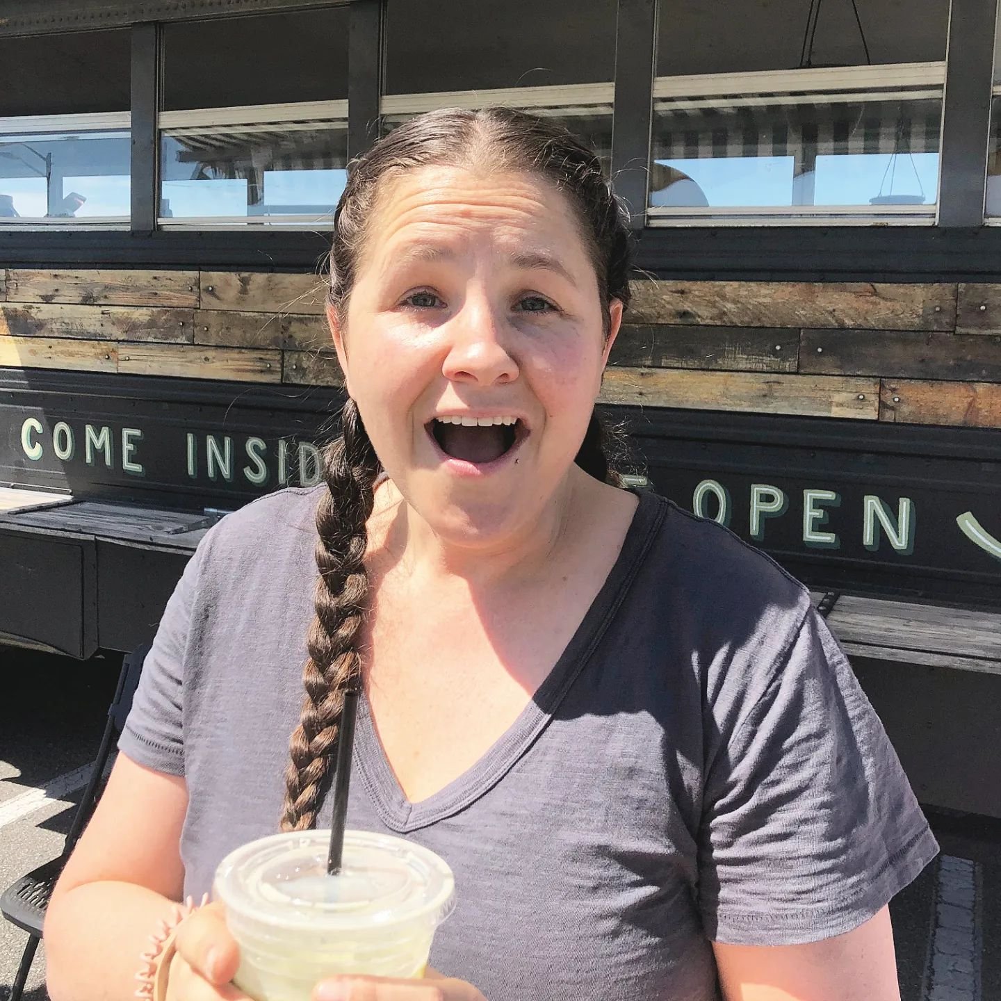 Hop on the bus and you might meet Jennifer. Jennifer is the best friend everyone wishes for. Her vivacious energy and optimistic outlook lifts the spirits of all. Next time you see Jennifer, ask about the snake oil.
.
Happy #friendfriday