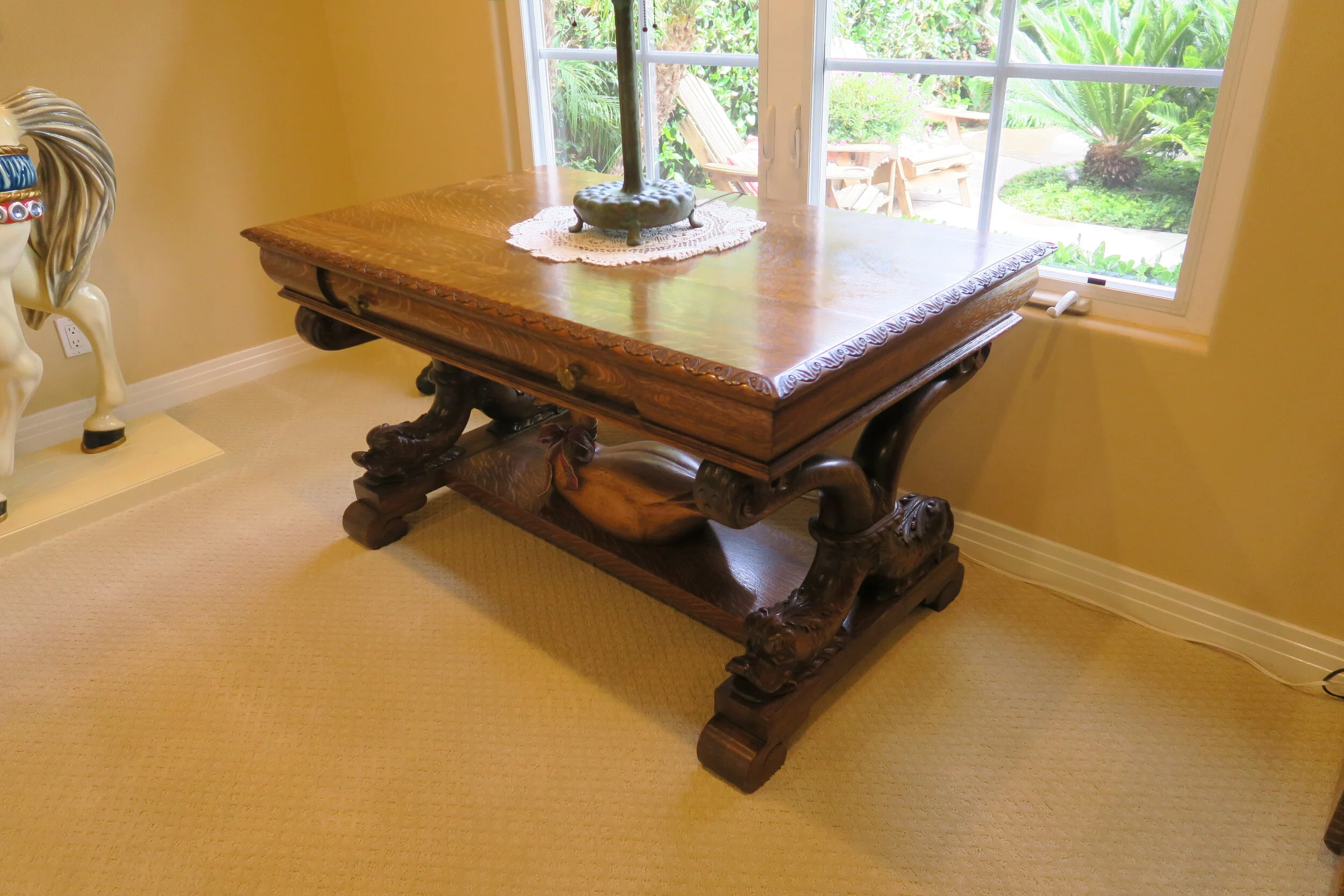 Oak Library Table