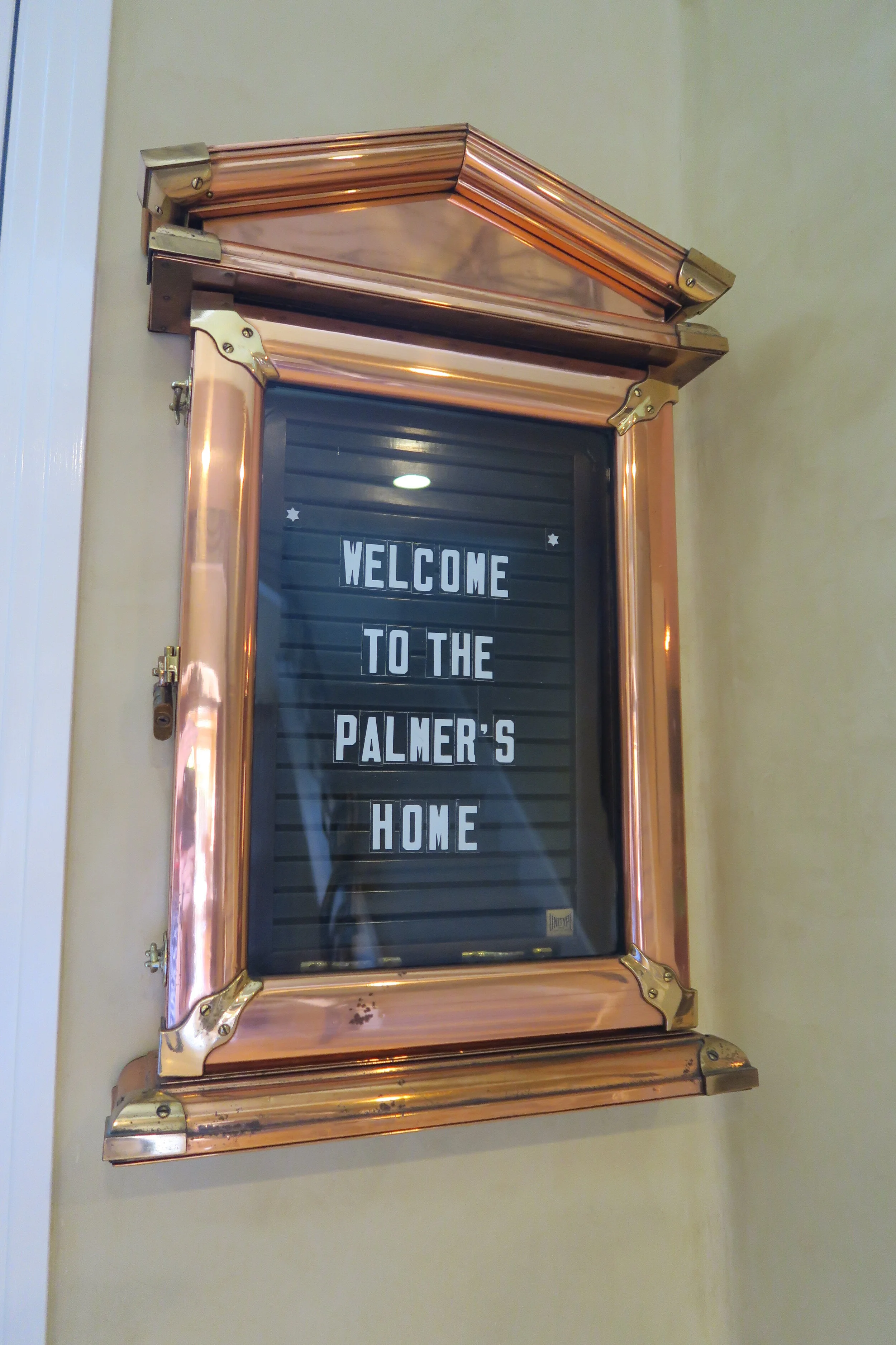 Theatre Brass and Copper Marquee Sign