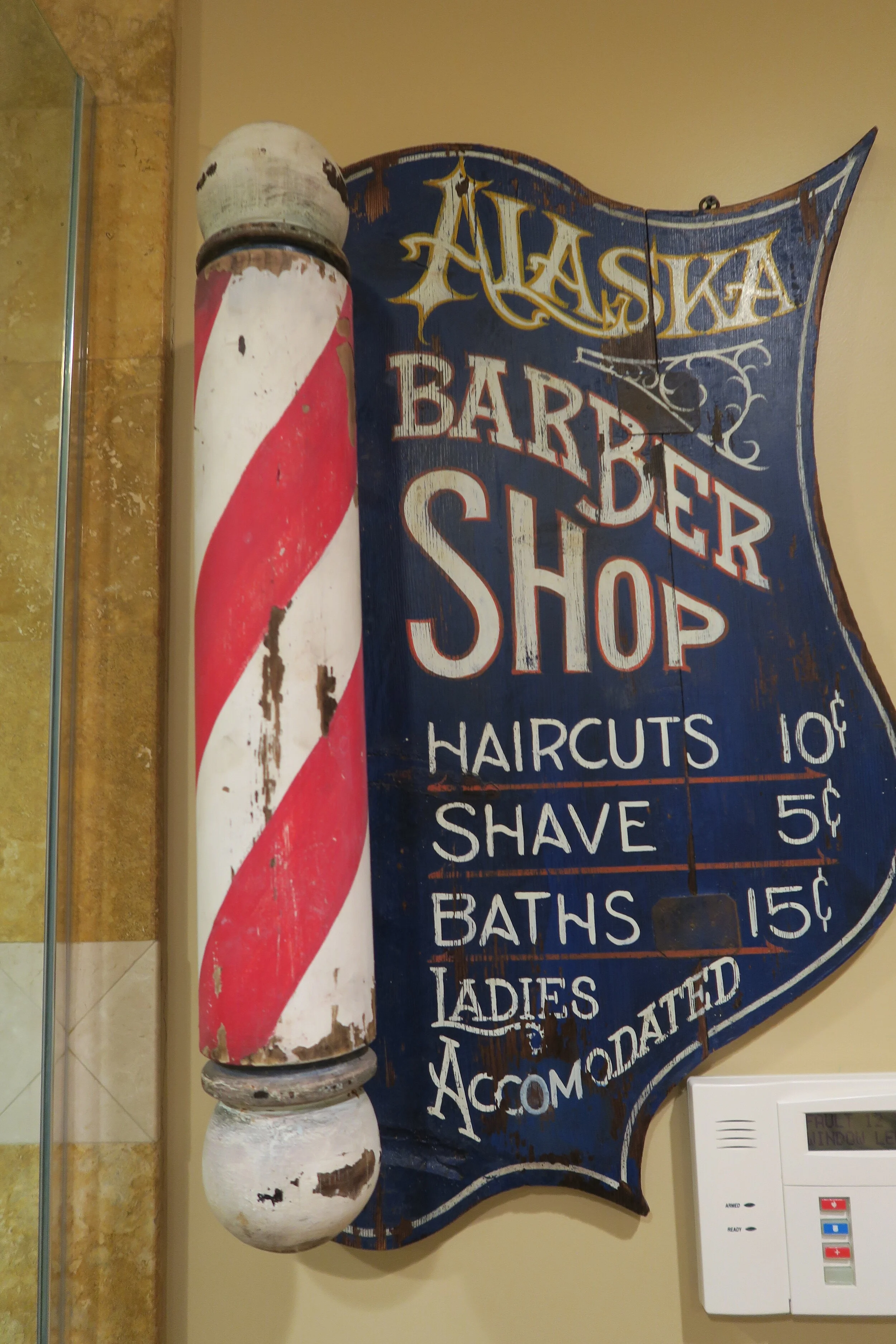 Alaska Barber Advertising Wood Sign