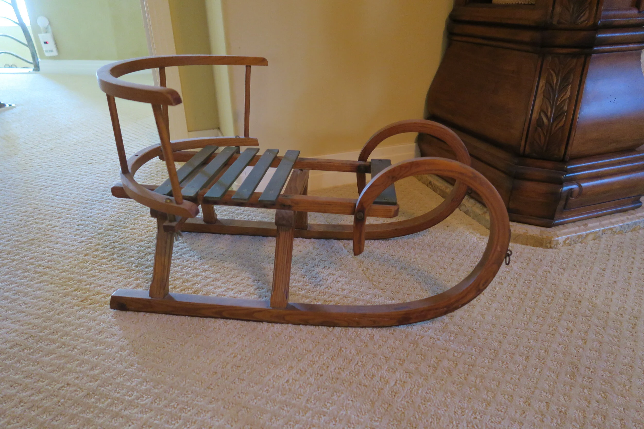 Small Painted Children's Sled
