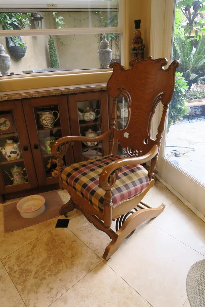 Platform Tiger Maple Rocking Chair