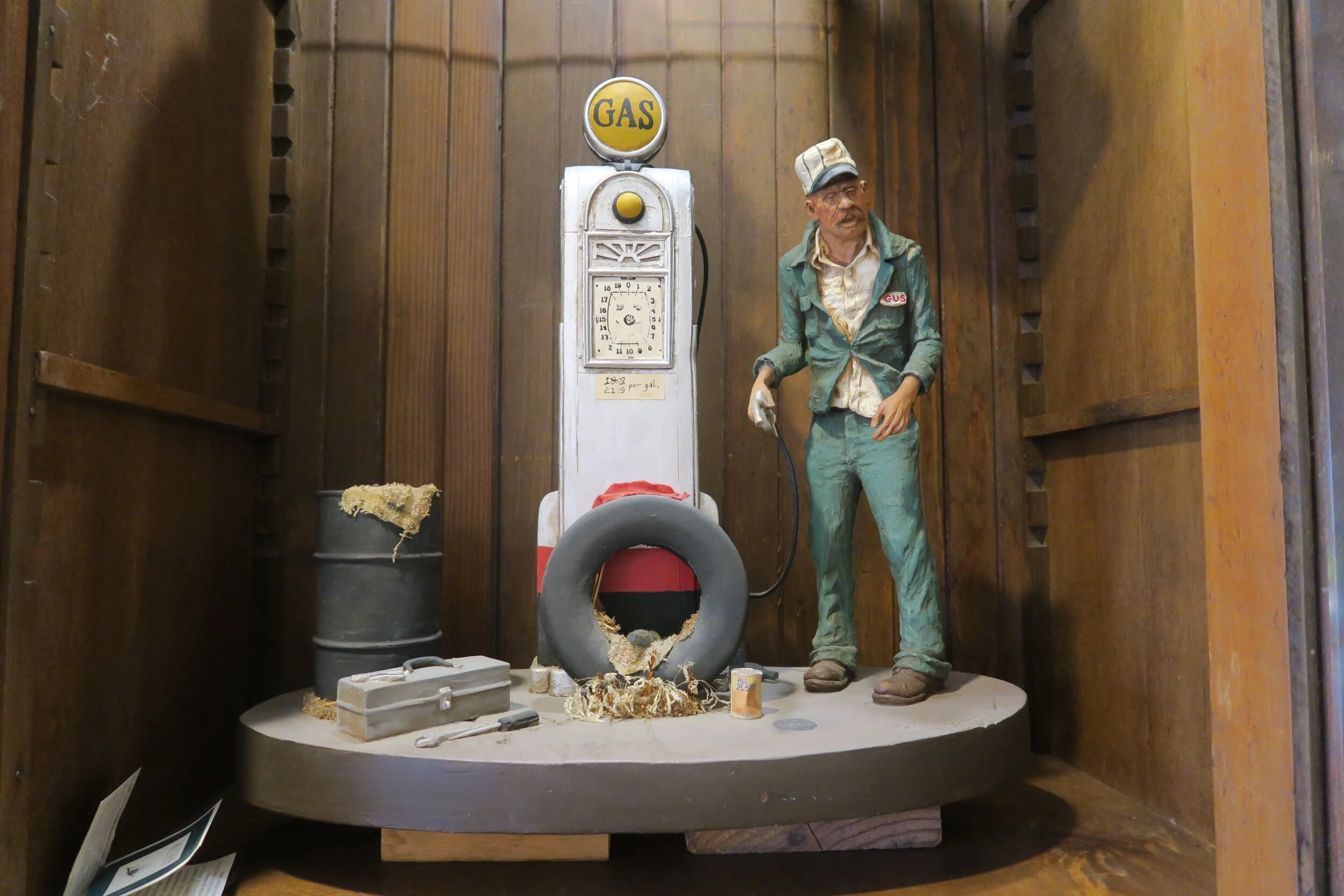 Michael Garman Sculpture - "Gas Attendant"