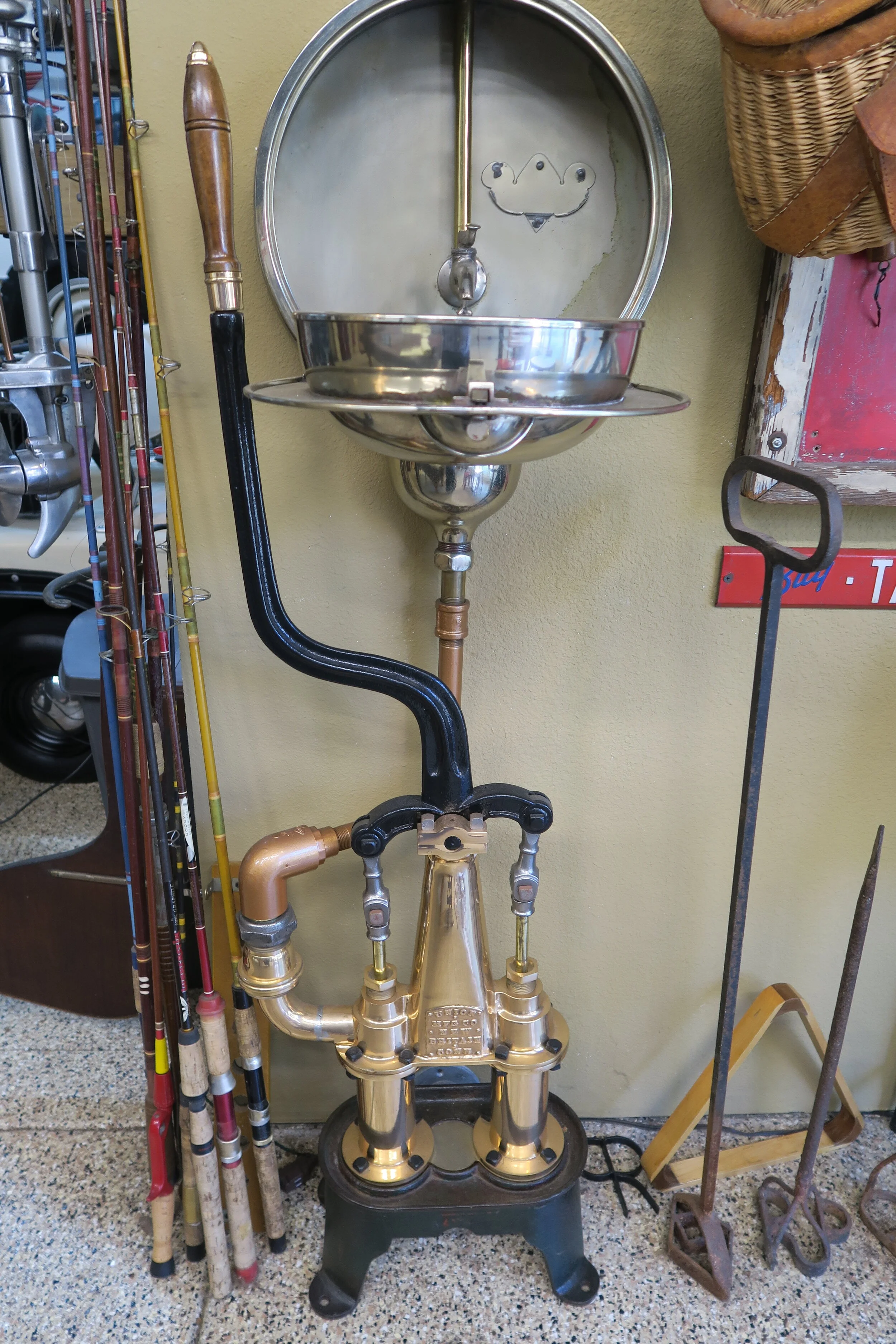 Yacht Chrome Sink and Assembled Bilge Pump