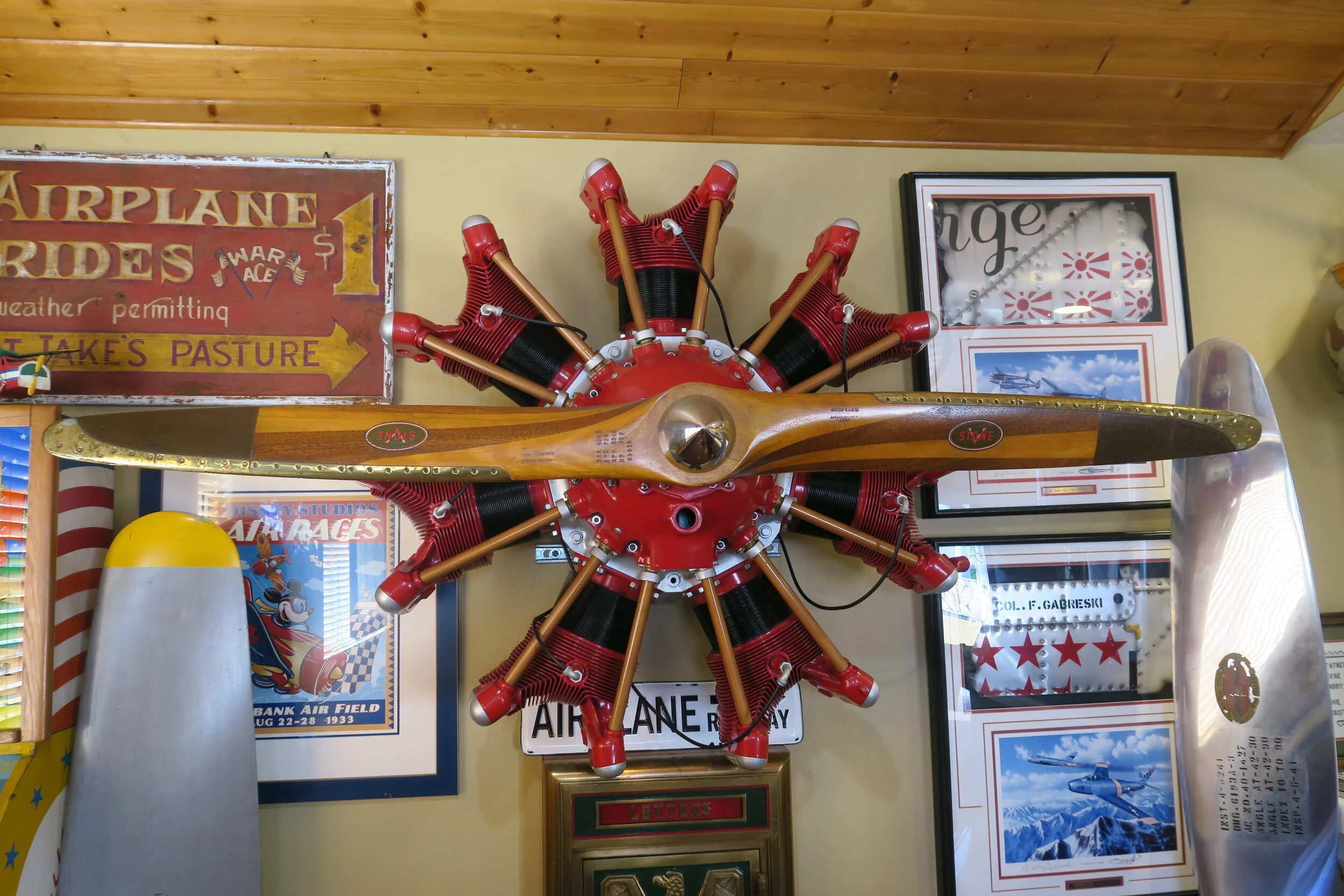 Restored 1937 Jacobs Aircraft Engine with Propeller