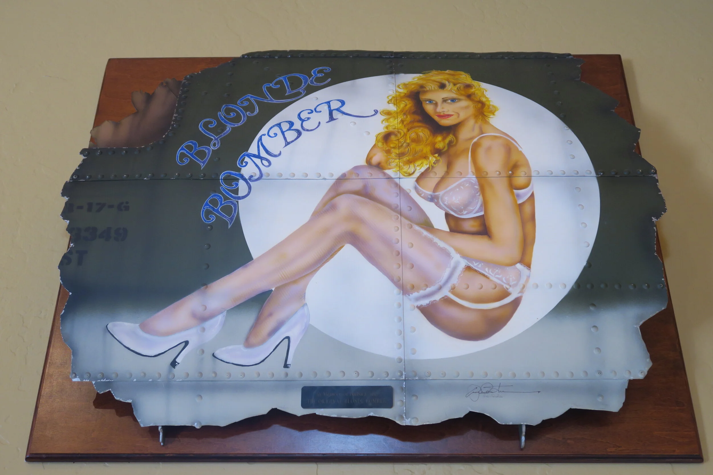 Blonde Bomber, Airplane Nose Artwork 