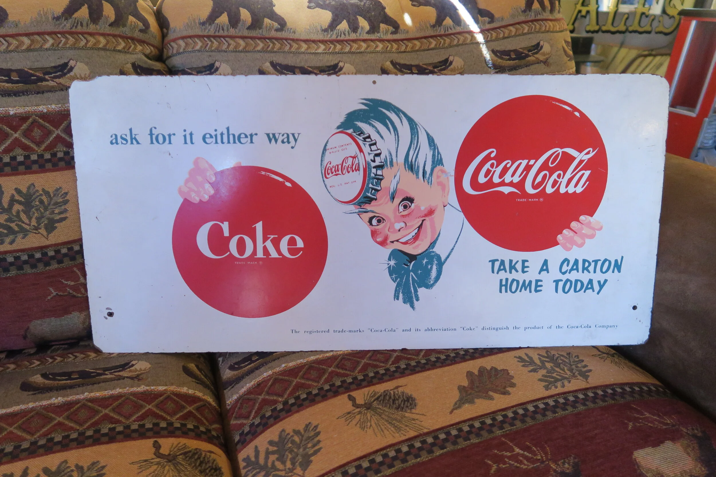 Sprite Boy Coca-Cola Lithography on Masonite