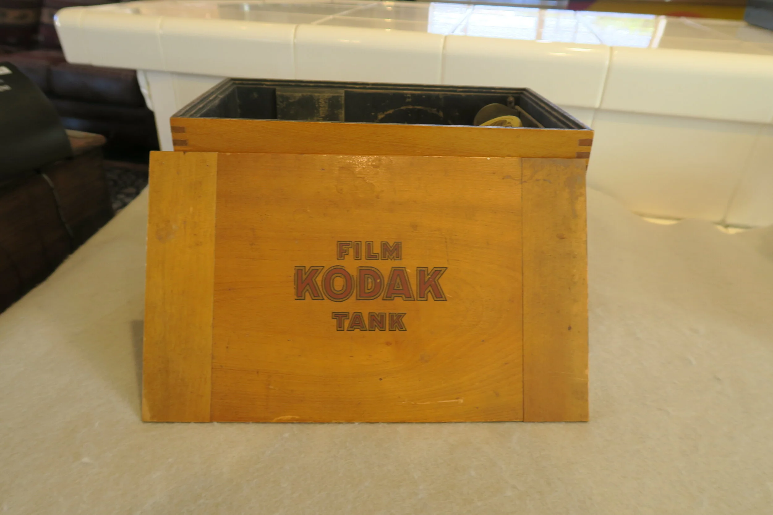 Partial Kodak Developing Tank with Photography Items