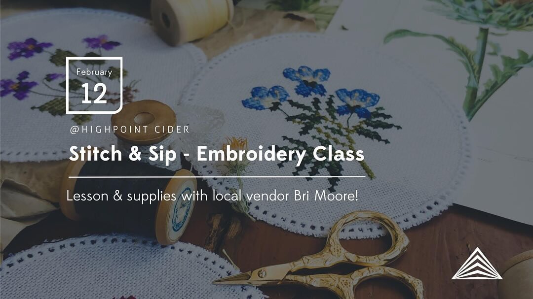 I&rsquo;m teaching an embroidery workshop!!!

Spend an evening at Highpoint Cider in Victor, ID learning to embroider a one of a kind design onto an item of clothing of your choice!

For this workshop, there is no experience necessary. (We will not e