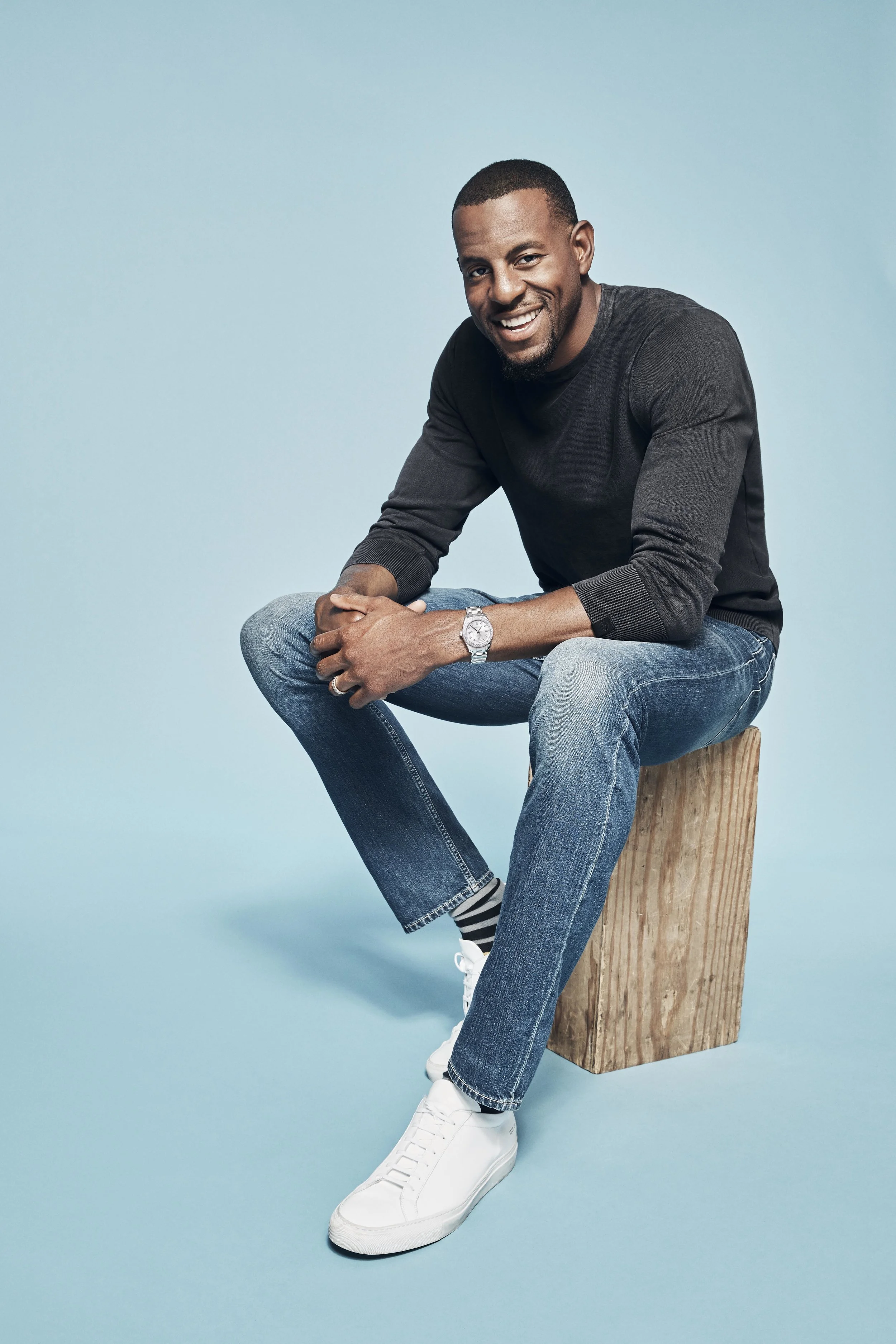  editorial photography of Andre Iguodala for Vanity Fair by Shayan Asgharnia wardrobe styling by Danny O'Neill wardrobe stylist San Francisco 