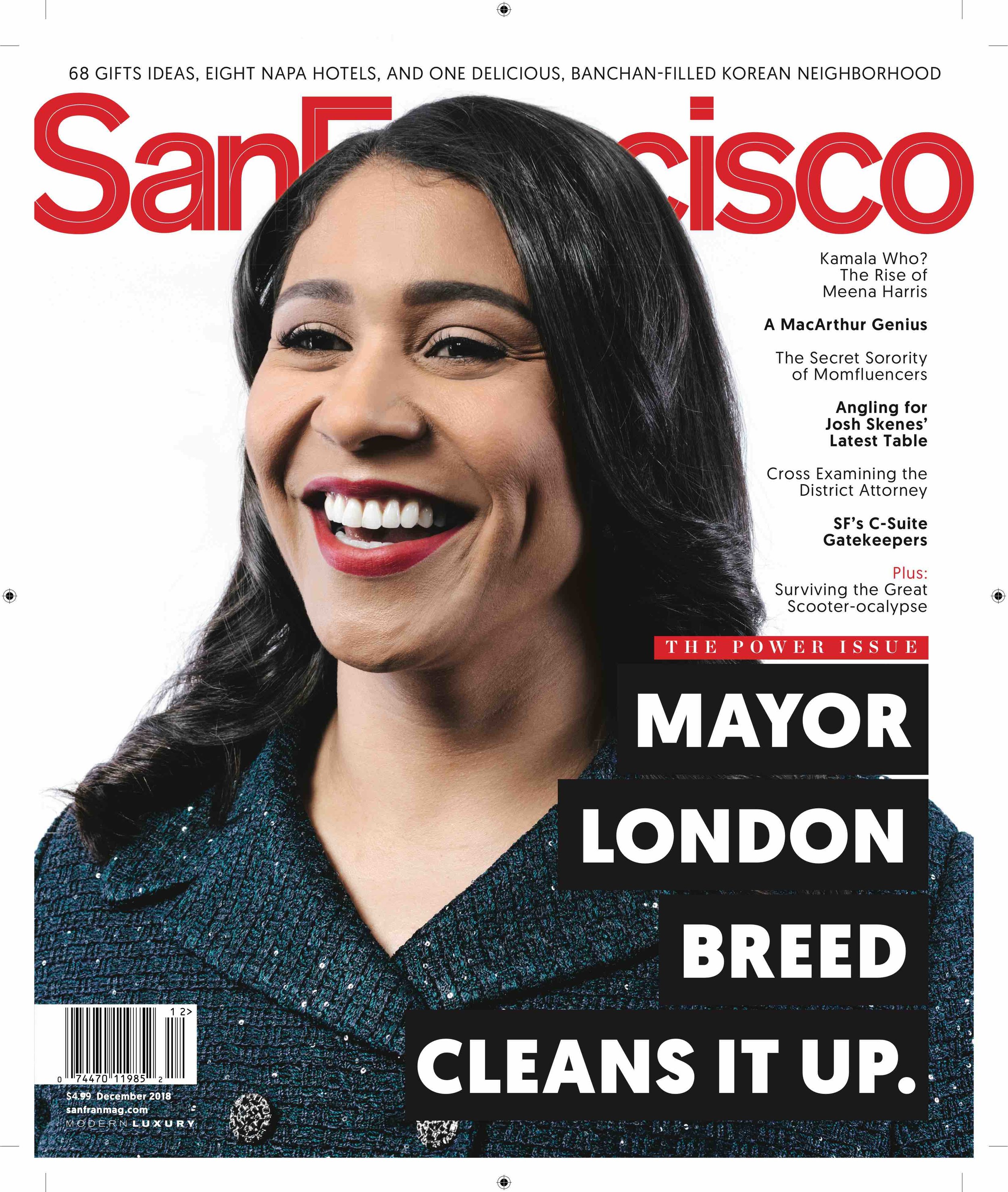  editorial photography of Mayor London Breed for San Francisco Magazine photography by Peter Prato wardrobe styling by Danny O’Neill wardrobe stylist San Francisco 