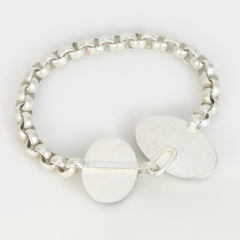 Classic Bracelet in Silver with Vintage Glass — amy faust