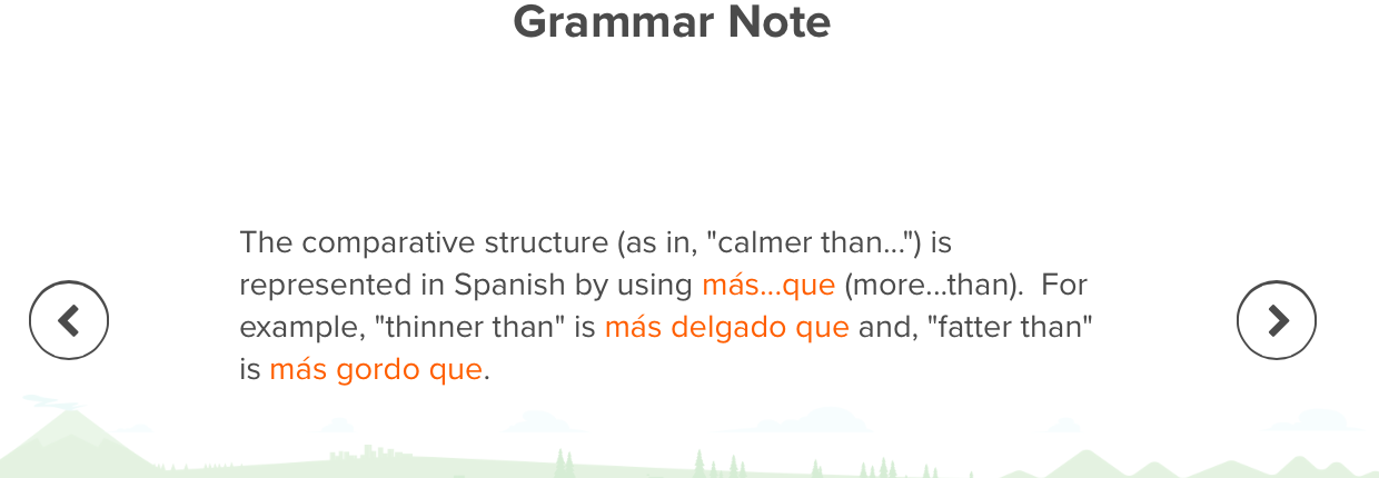 Here's an example of the clear grammar explanations that Mango provides. 
