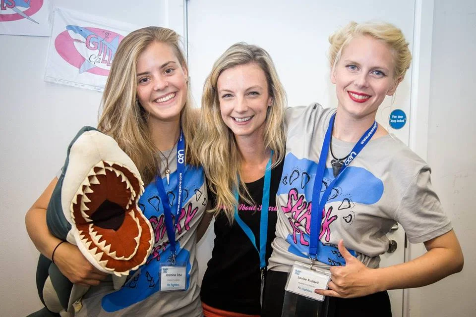 Thanks to Jasmine (left) for sharing Sharkfest with us! Credit: Nick Corkill