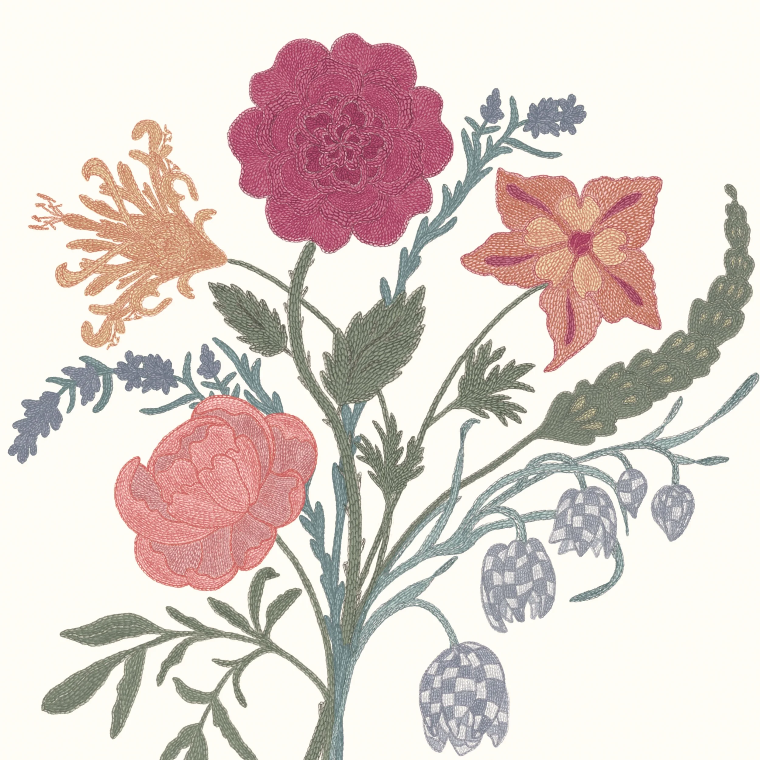  Lady Tritton’s Garden – Peony & Fritillary Motif