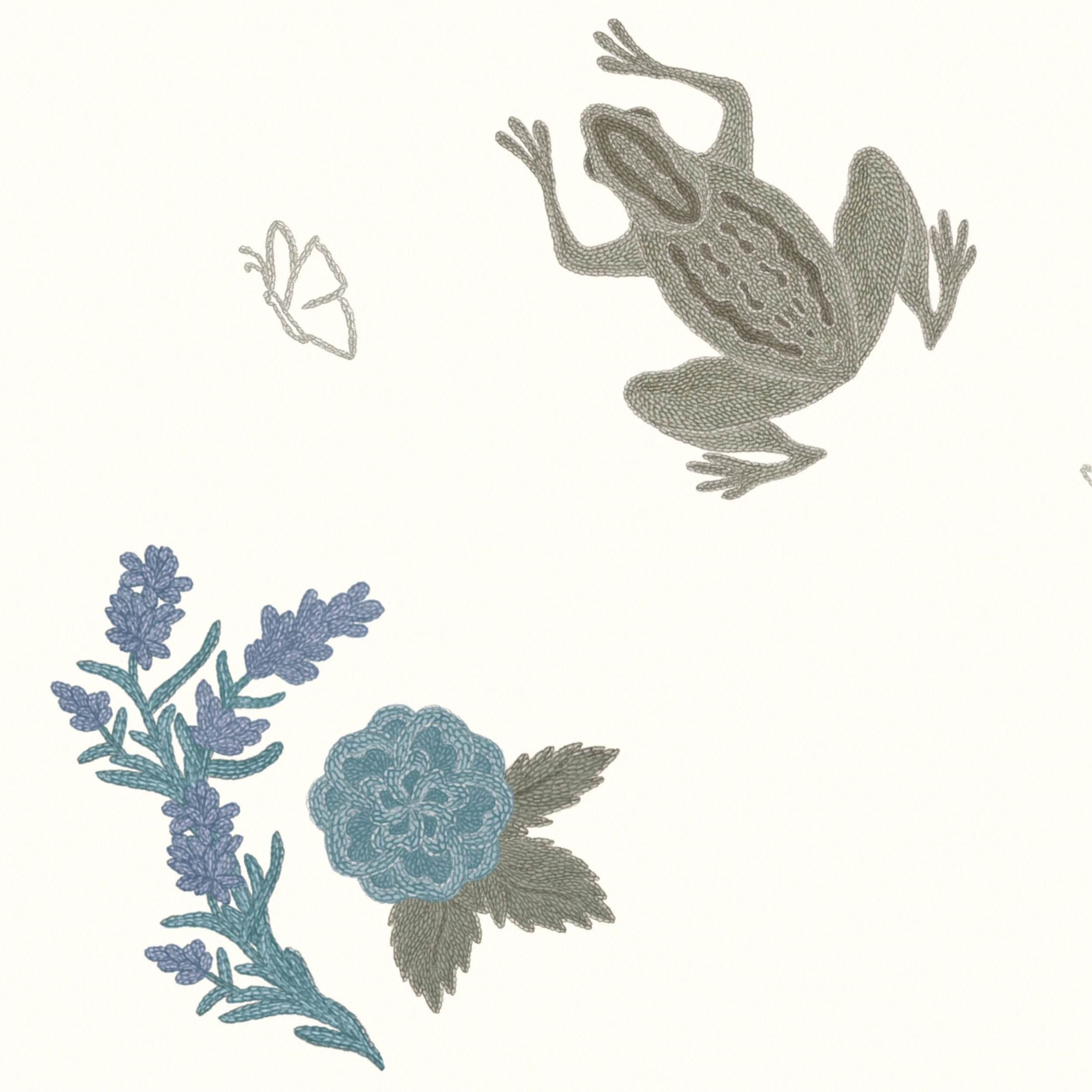 Lady Tritton’s Garden – Frog & Floral Detail