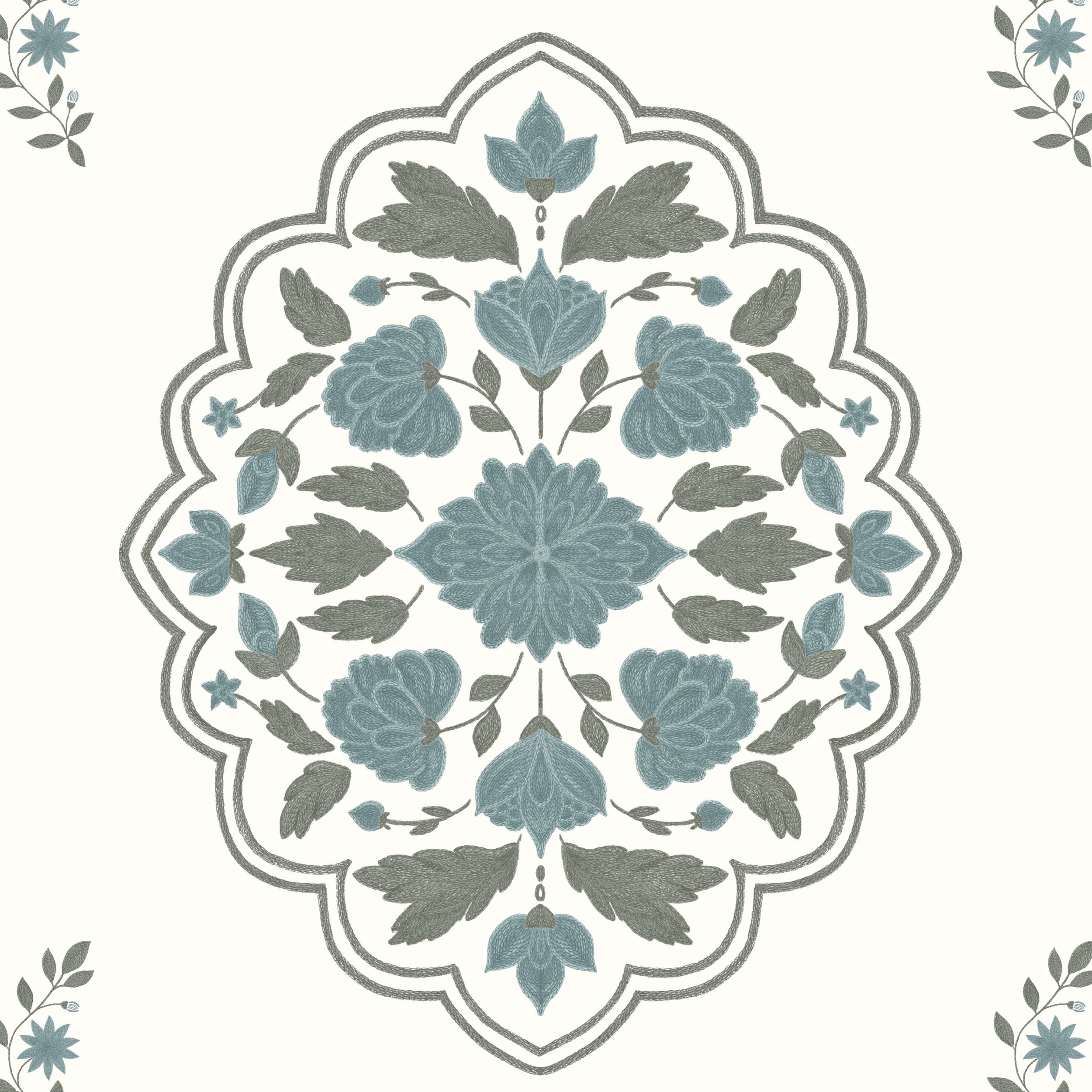 Botanical Medallion – Woad Colourway