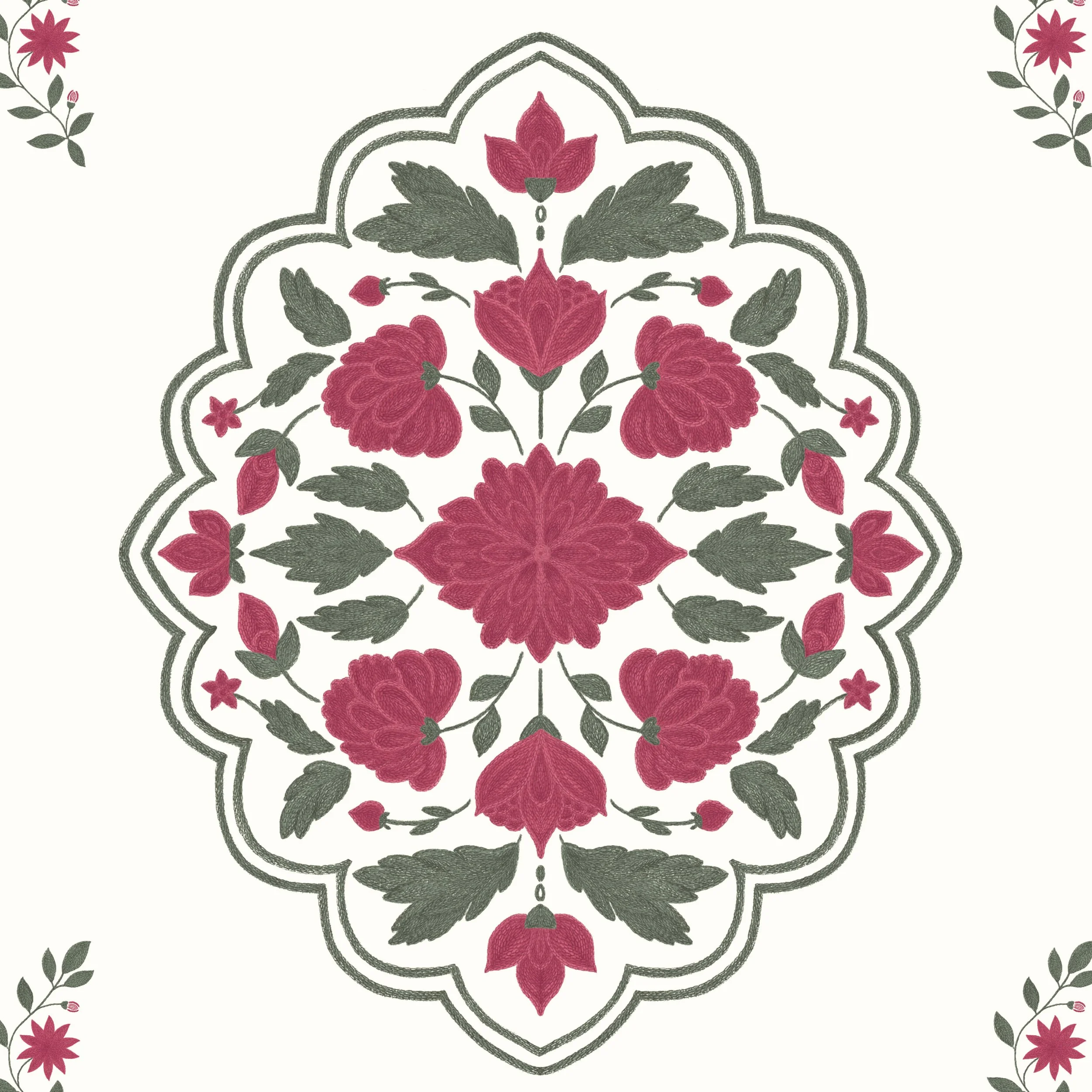 Botanical Medallion – Rosehip Colourway