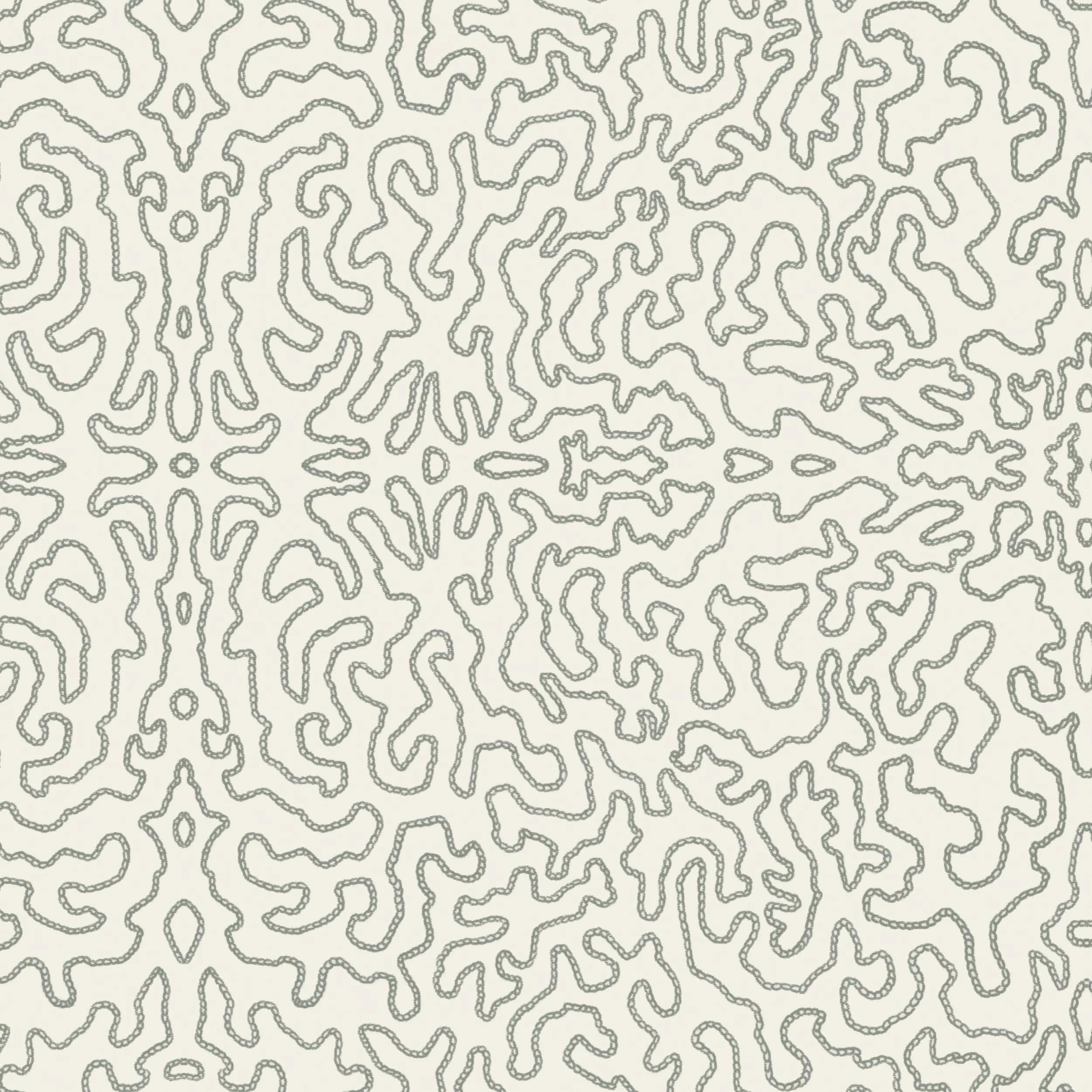 Vermicular in Green – Hand-Drawn Abstract Detail
